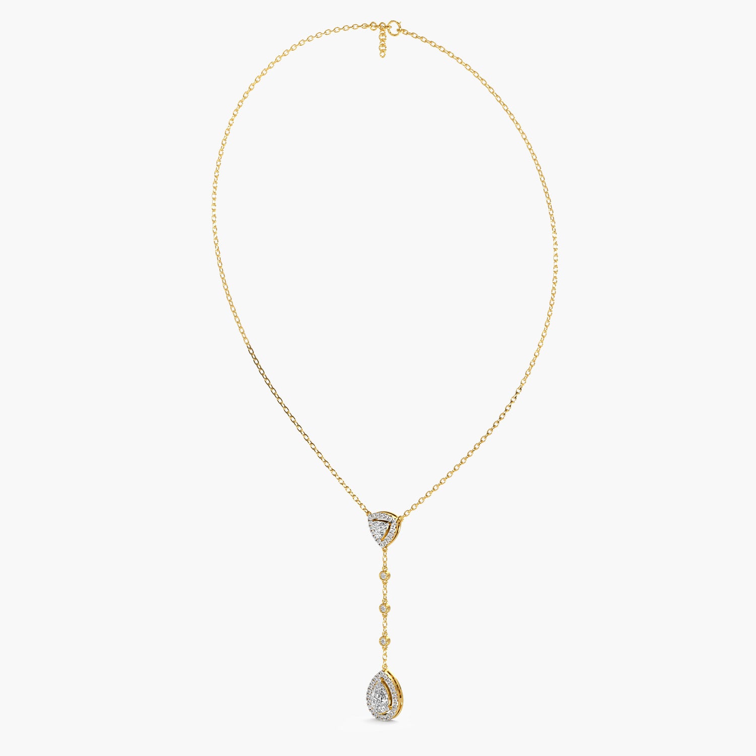 Pear Drop Lab-Grown Diamond Necklace(With Chain) - Moena