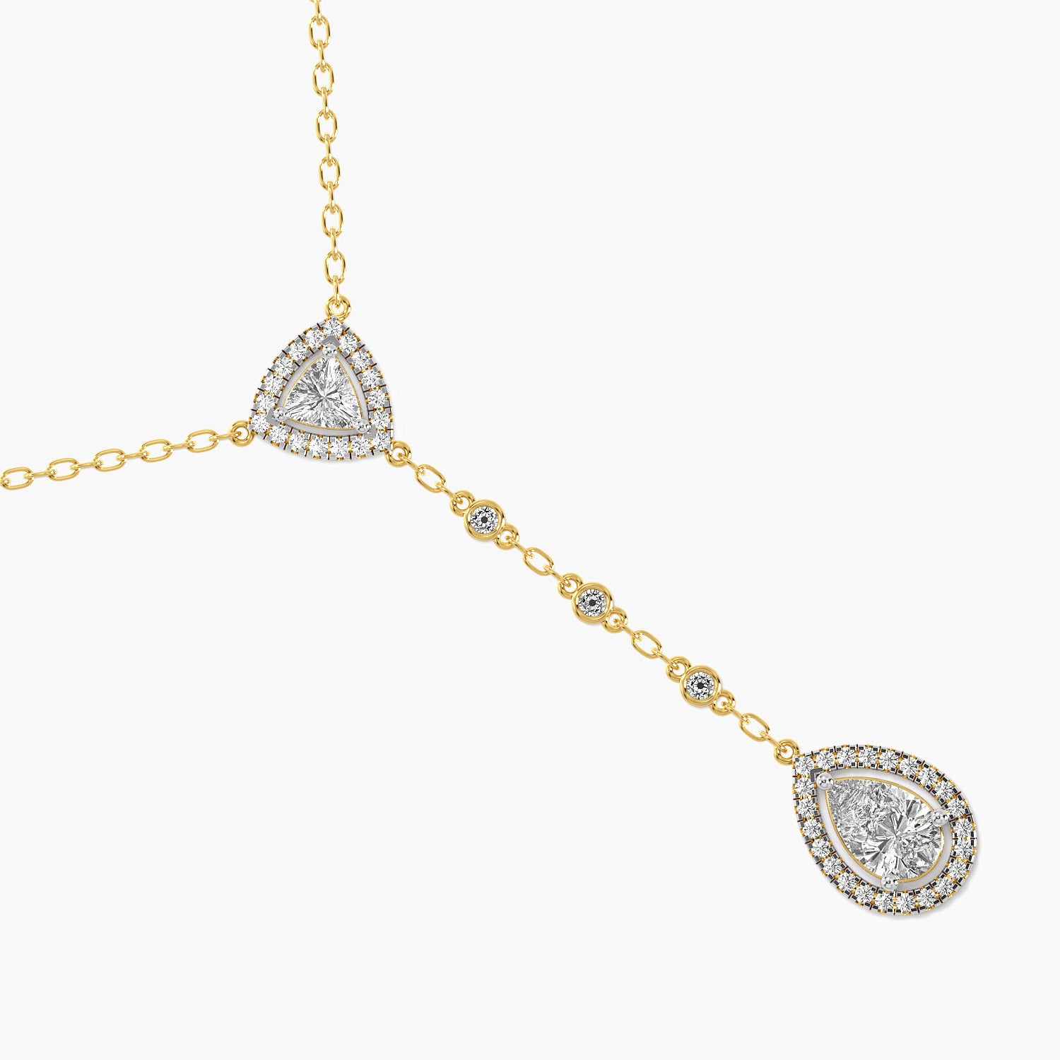 Pear Drop Lab-Grown Diamond Necklace(With Chain) - Moena