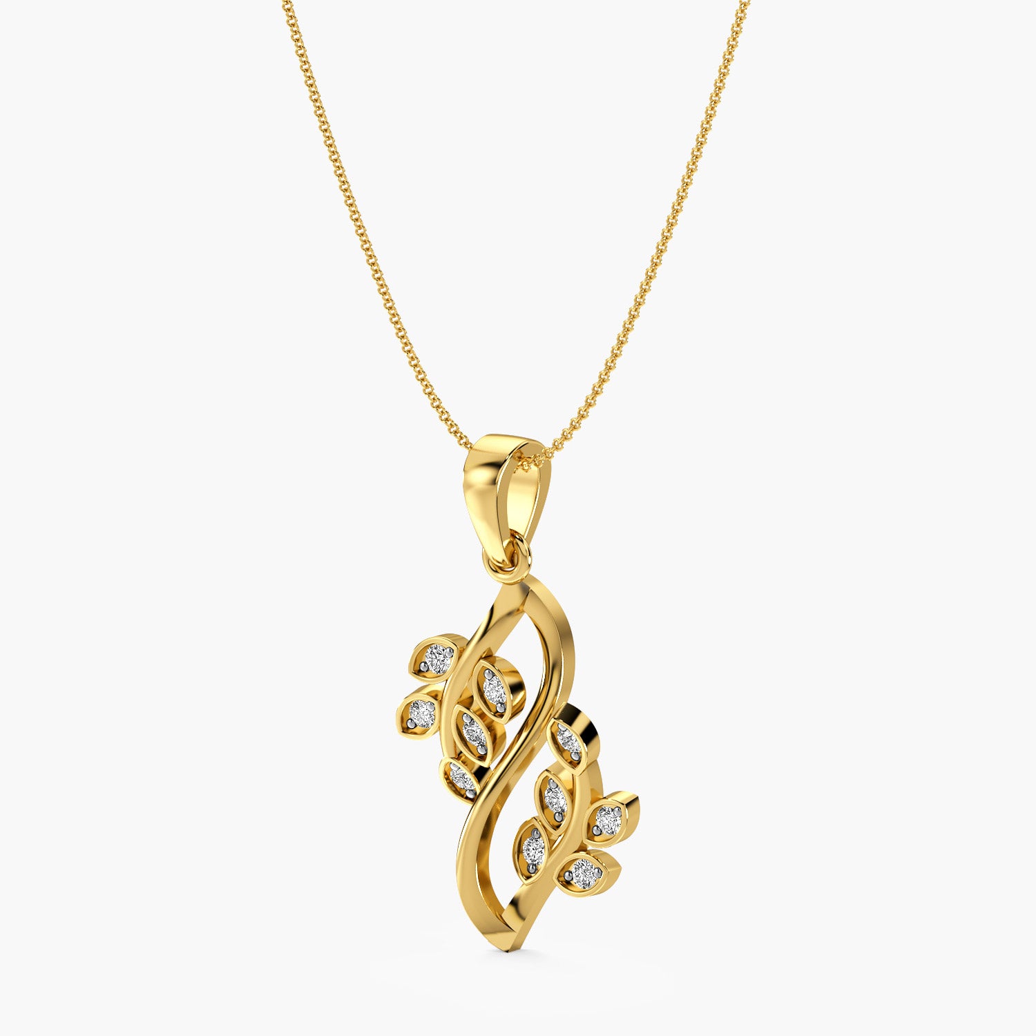 Nature-Inspired Diamond Pendant - Moena