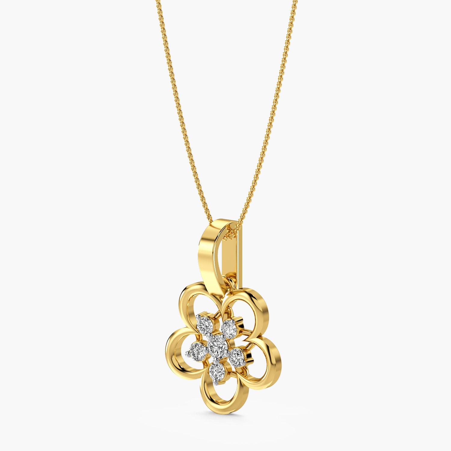 Floral Lab-Grown Diamond Pendant - Moena