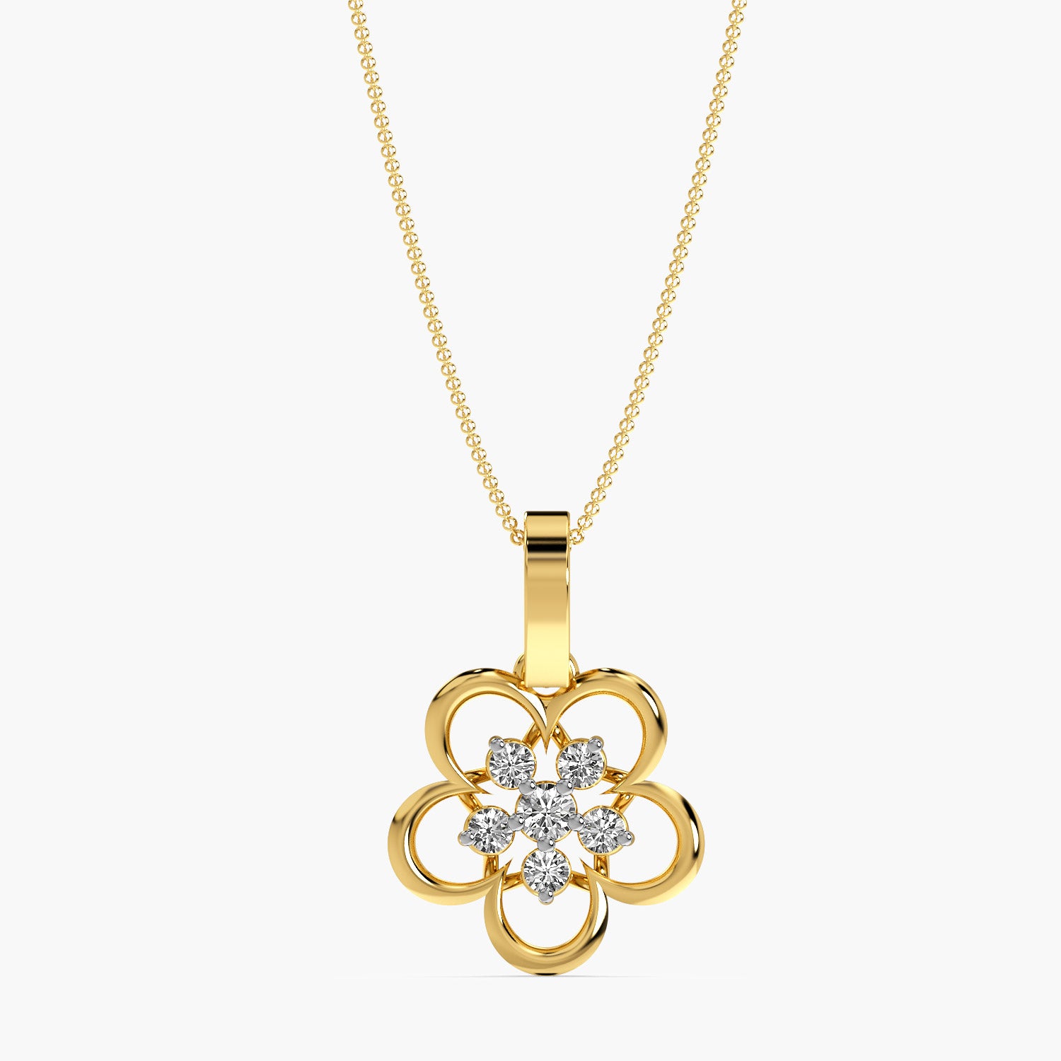 Floral Lab-Grown Diamond Pendant - Moena