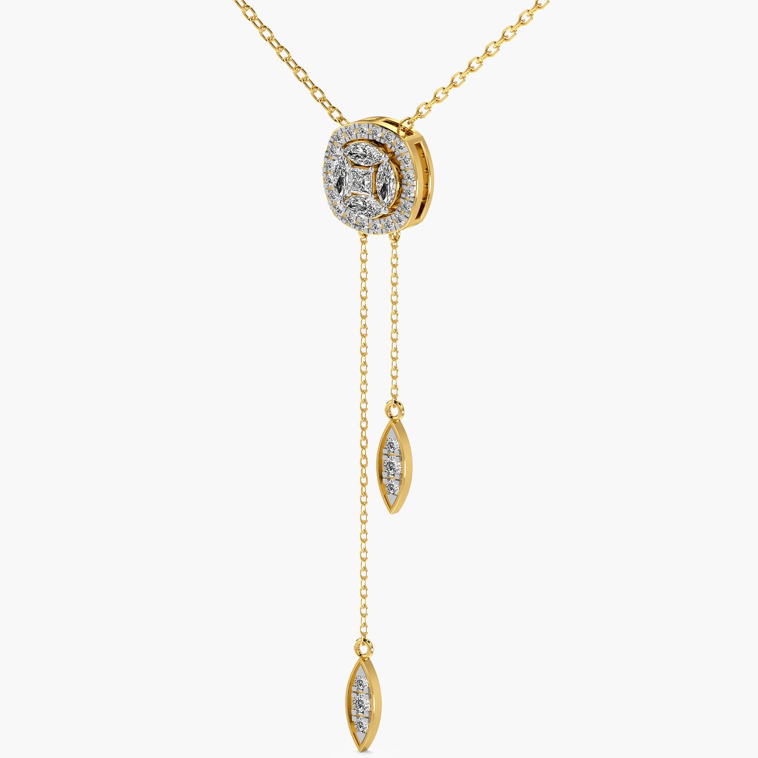 Graceful Drop Lab-Grown Diamond Necklace (With Chain) - Moena