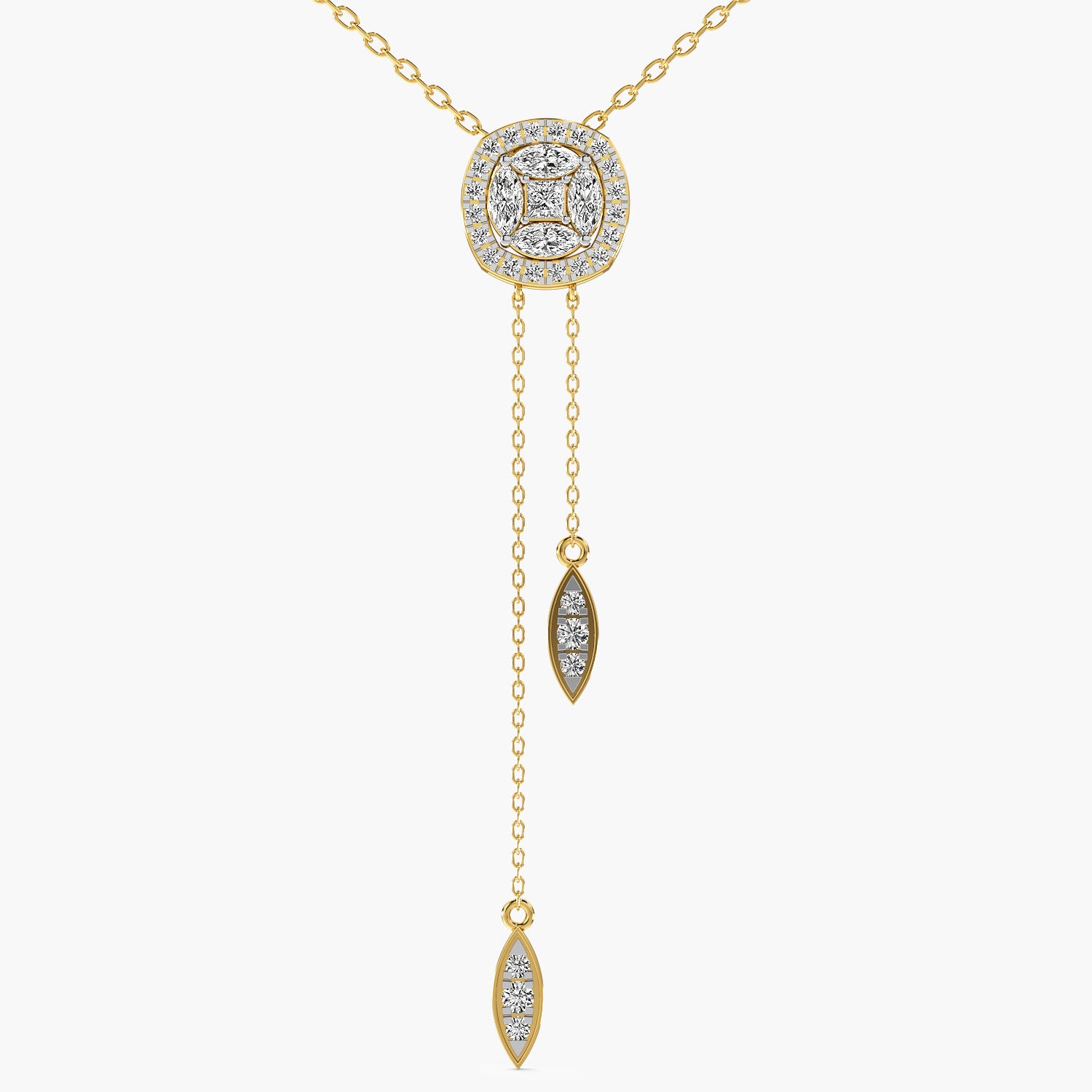 Graceful Drop Lab-Grown Diamond Necklace (With Chain) - Moena