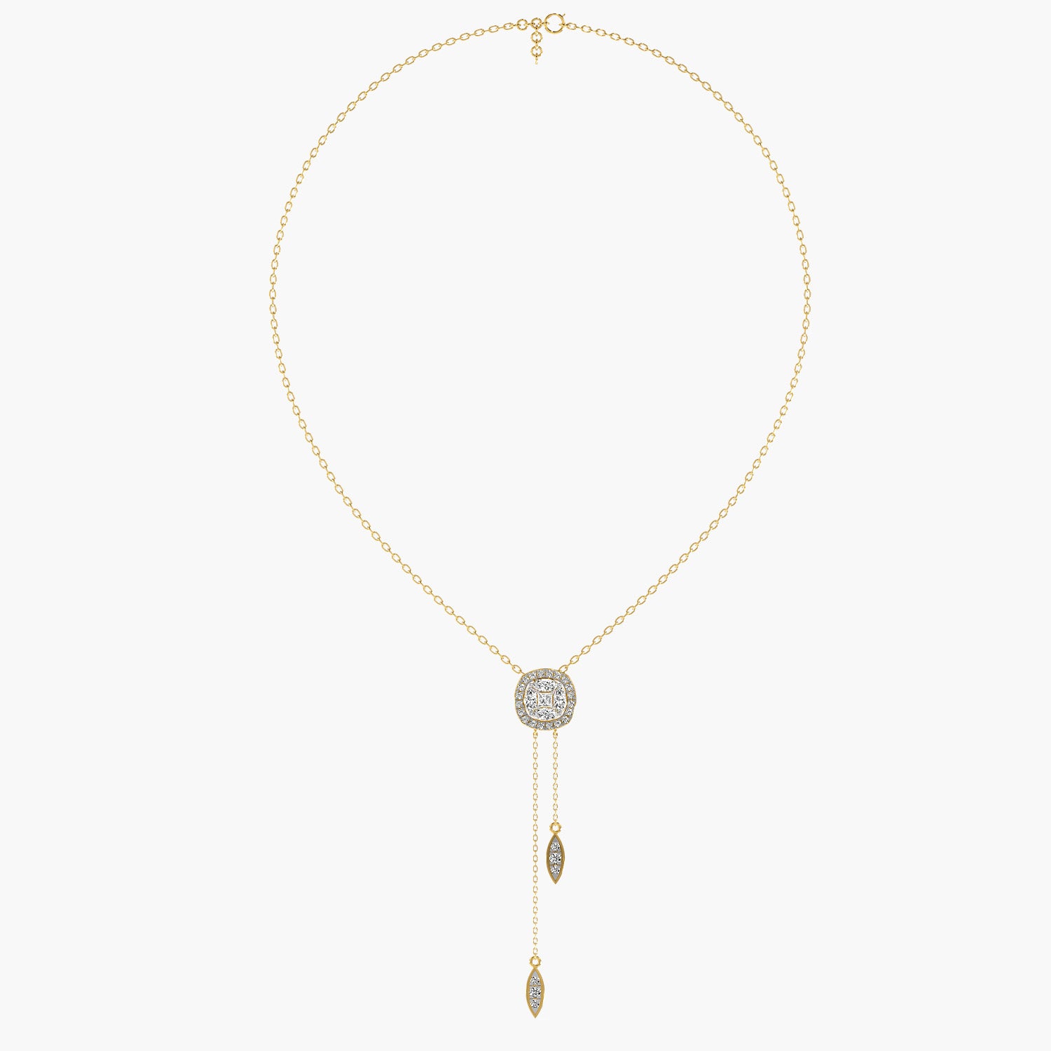Graceful Drop Lab-Grown Diamond Necklace (With Chain) - Moena