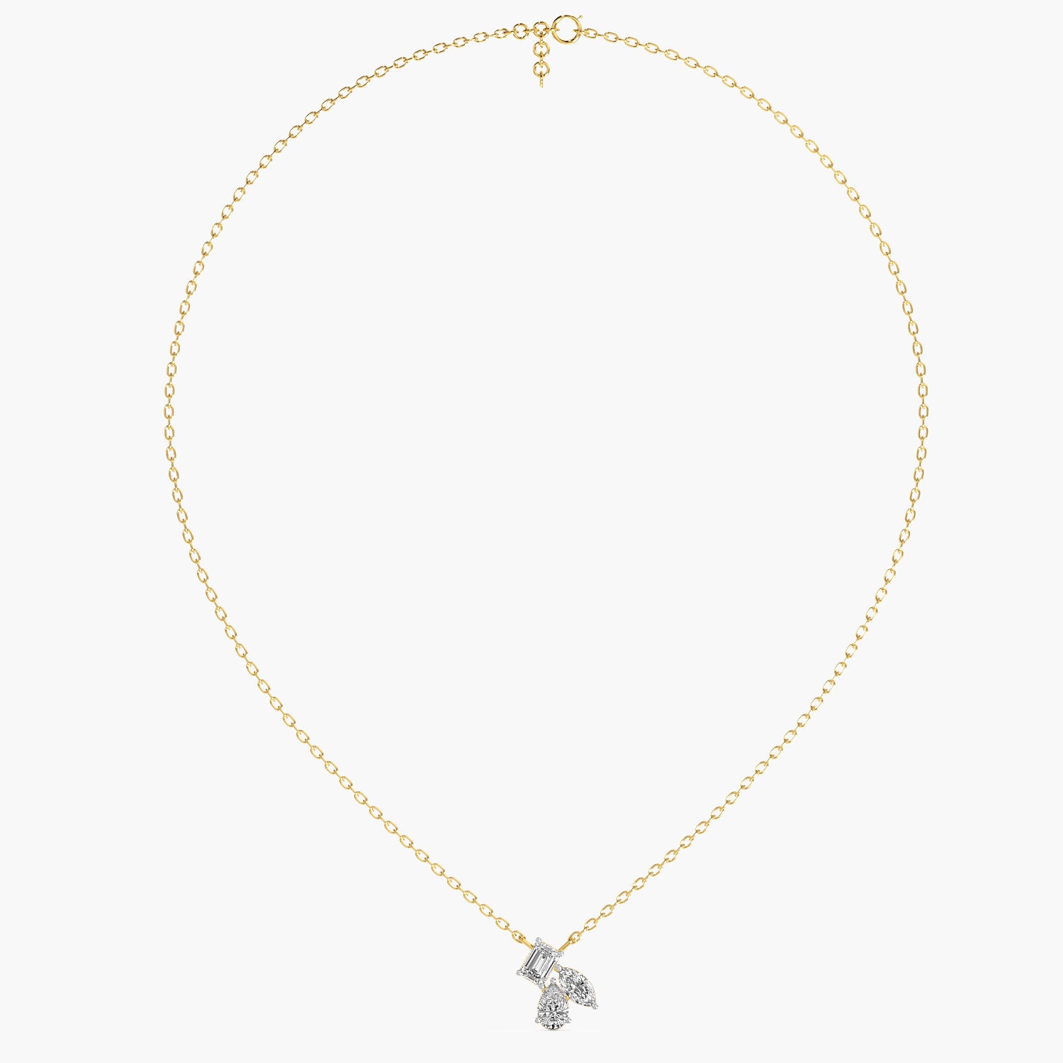 Trio Diamond Pendant(With Chain) - Moena