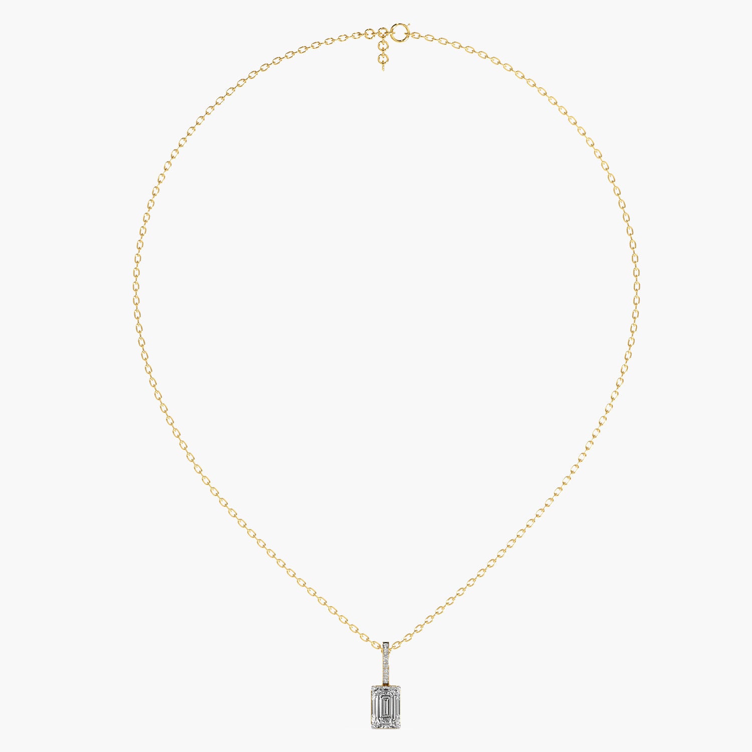 Emerald-Cut Lab-Grown Diamond pendant - Moena