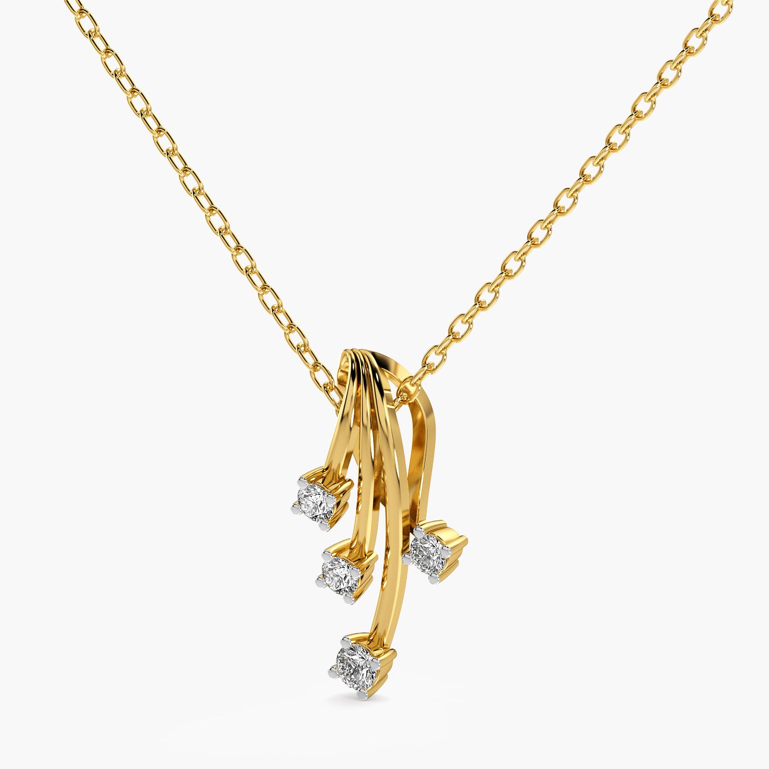 Stellar Flow Lab-Grown Diamond Pendant (With Chain) - Moena