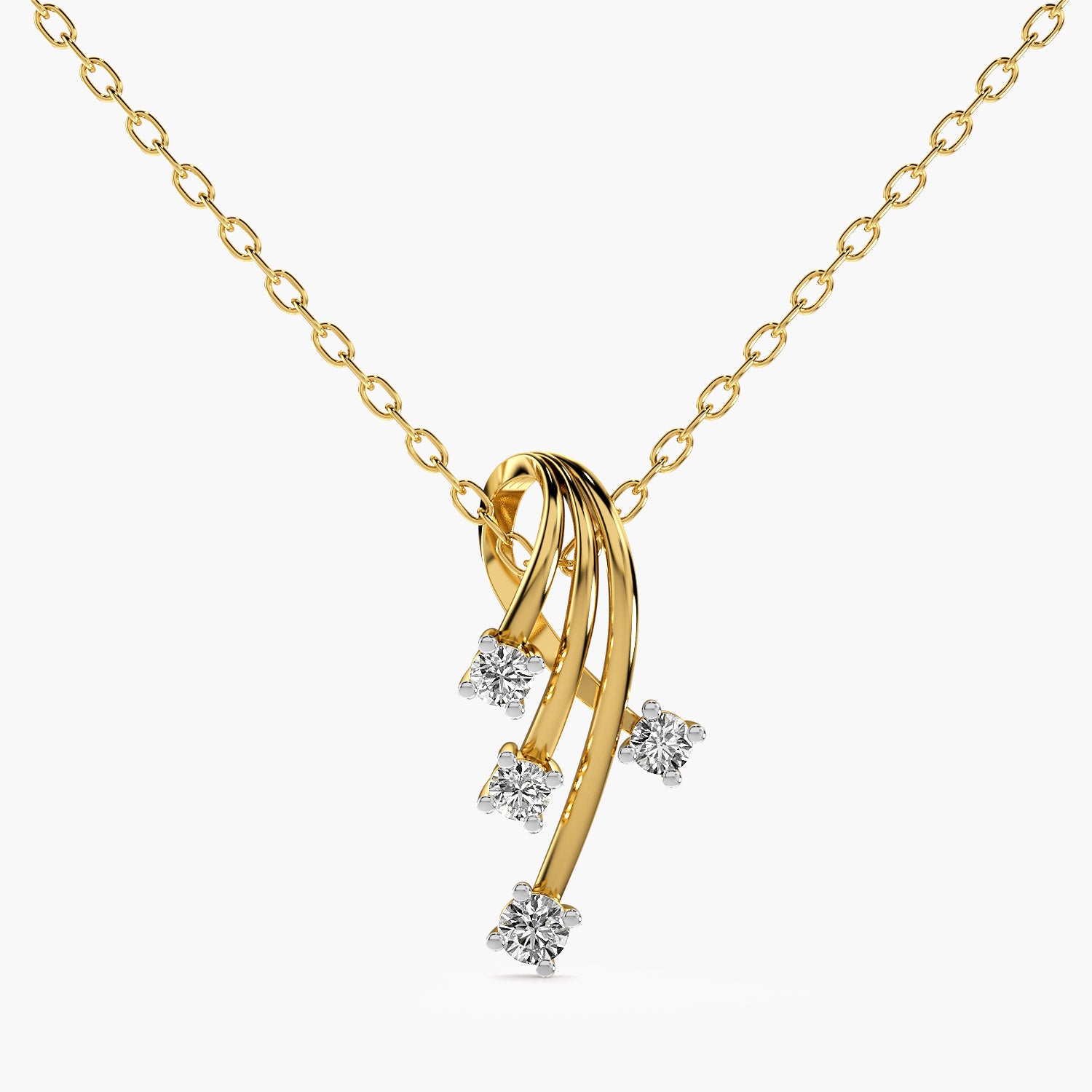 Stellar Flow Lab-Grown Diamond Pendant (With Chain) - Moena