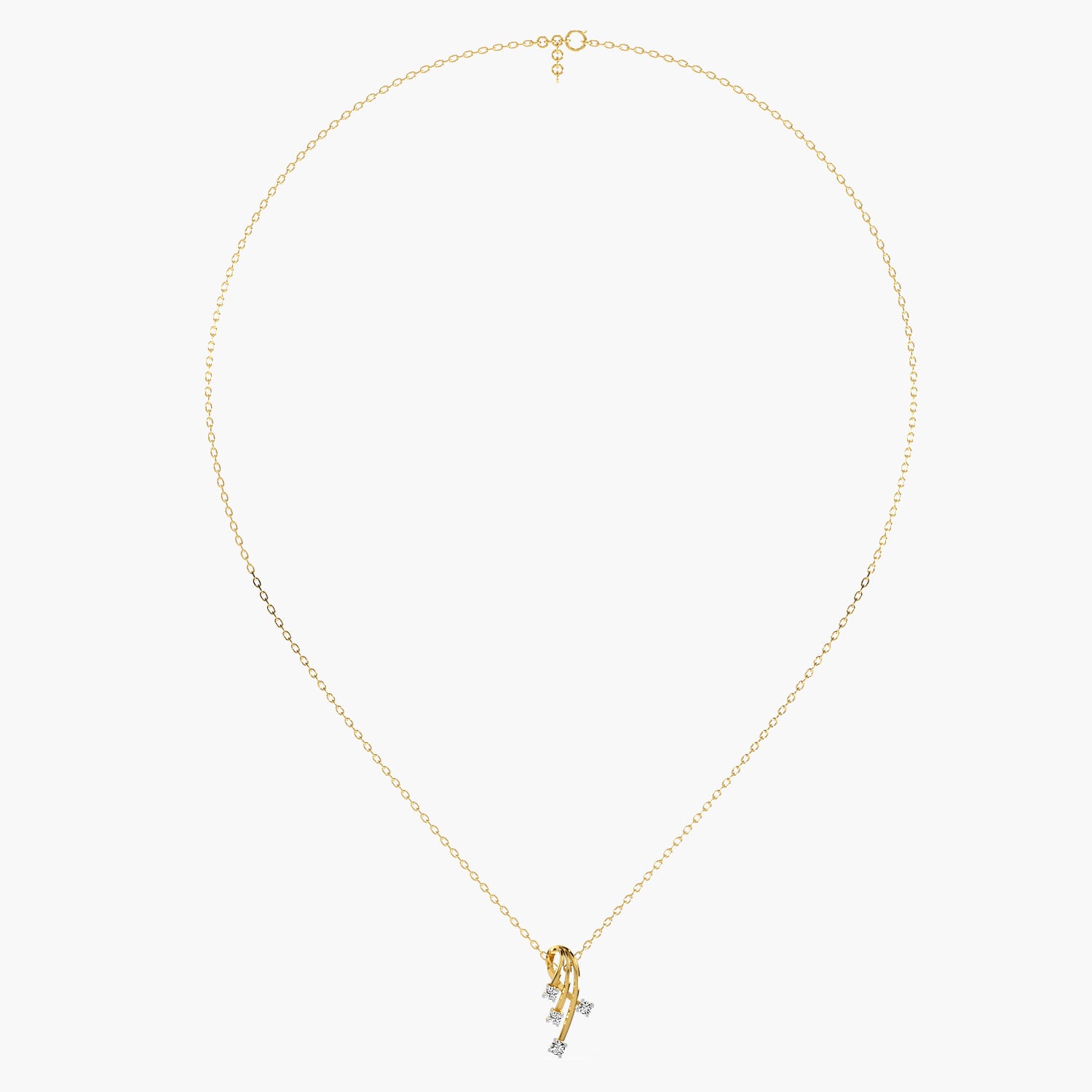 Stellar Flow Lab-Grown Diamond Pendant (With Chain) - Moena