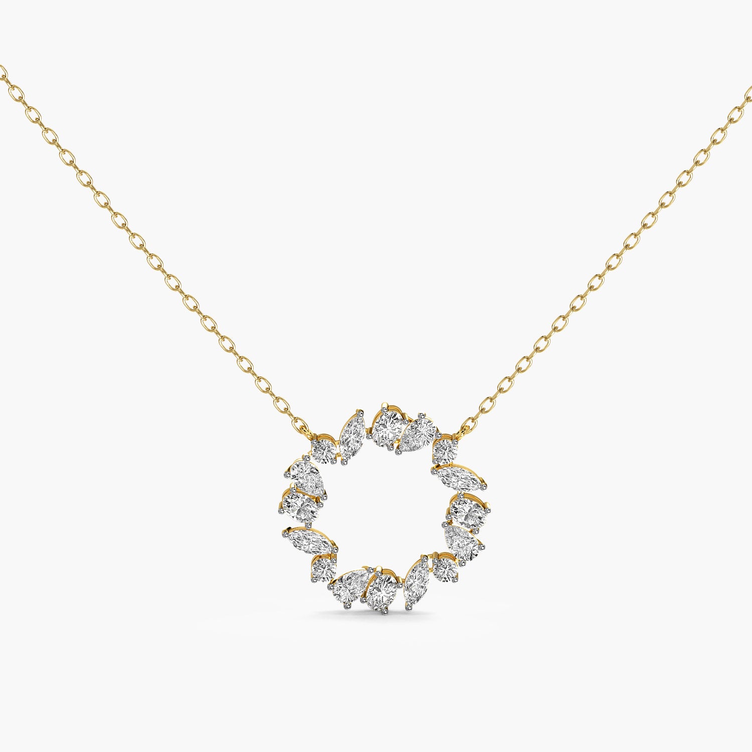 Crystal Halo Pendant (With Chain)