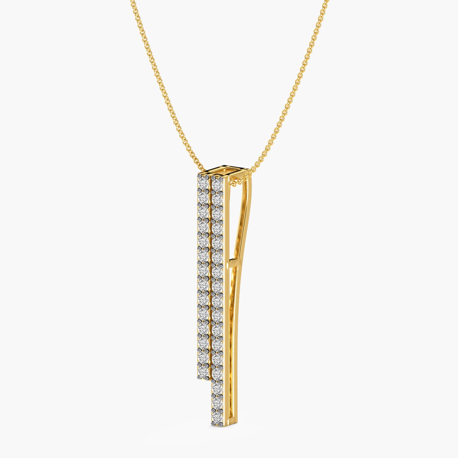Sleek Diamond Bar Pendant