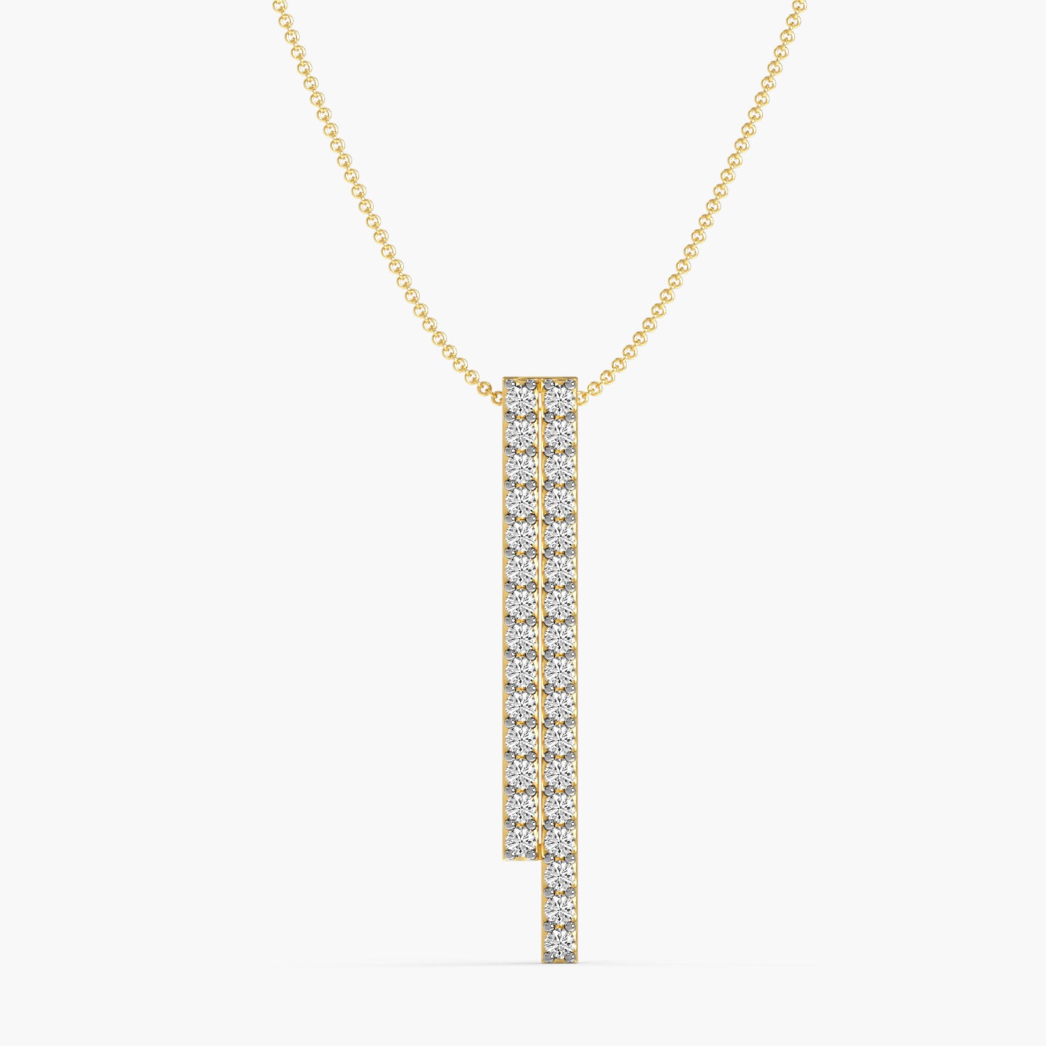Sleek Diamond Bar Pendant