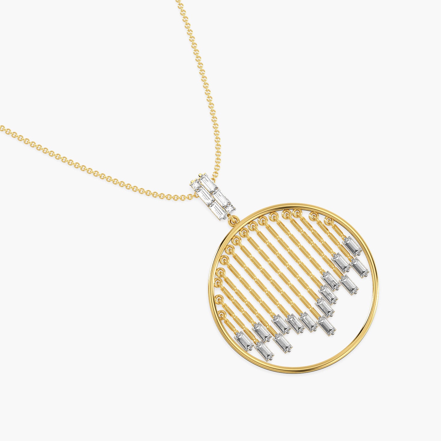 Diamond Rhythm Medallion(With Chain)