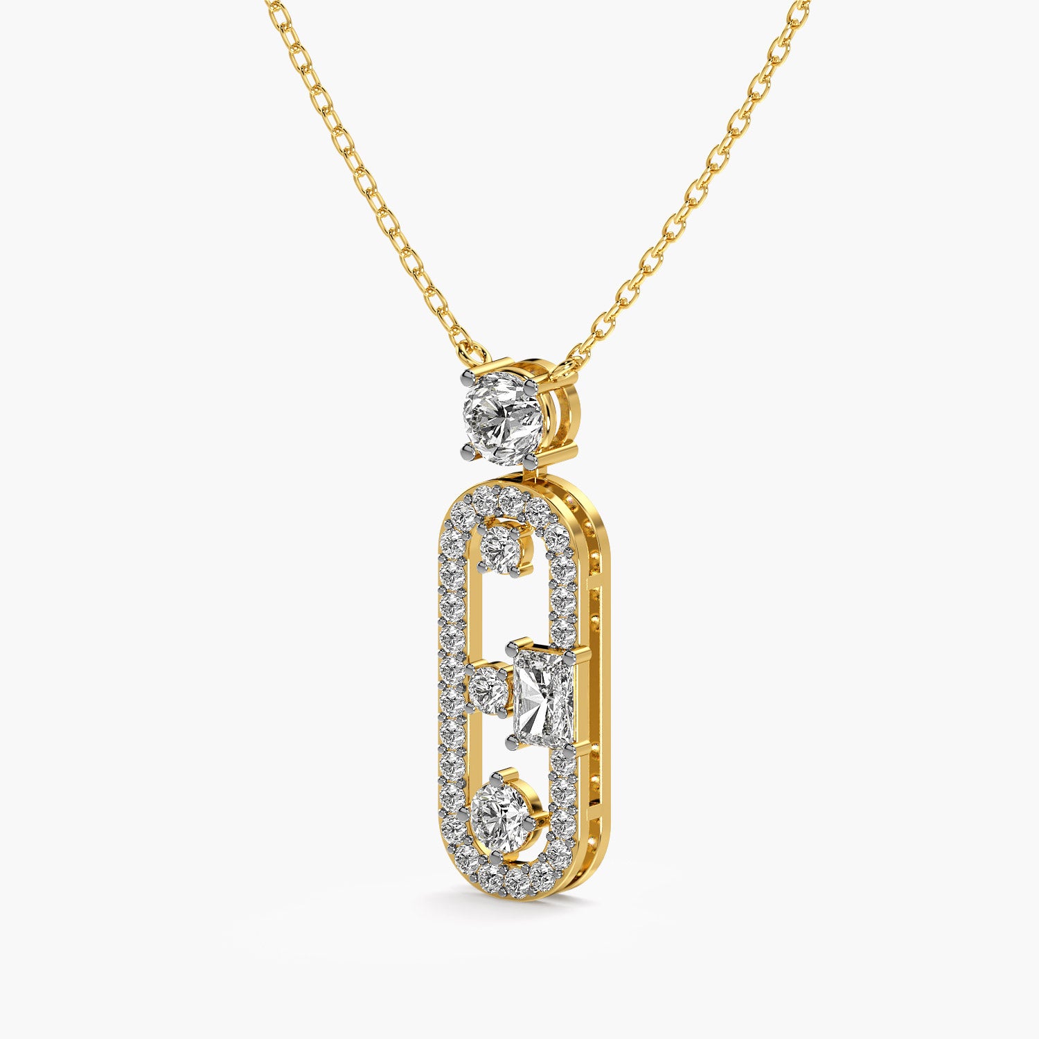 Oval Radiance Pendant(With chain)