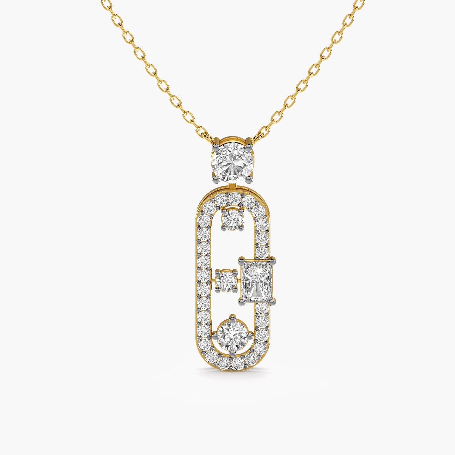 Oval Radiance Pendant(With chain)