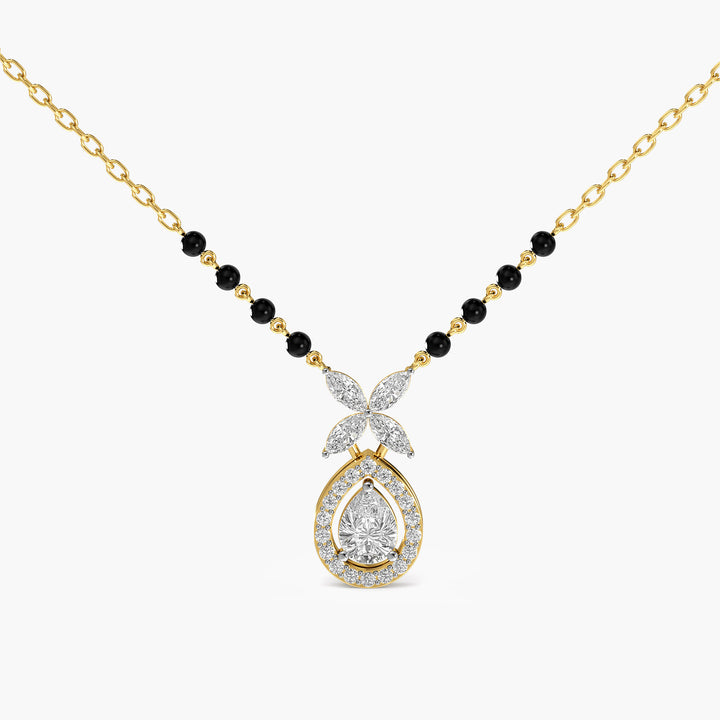 Floral Teardrop Mangalsutra