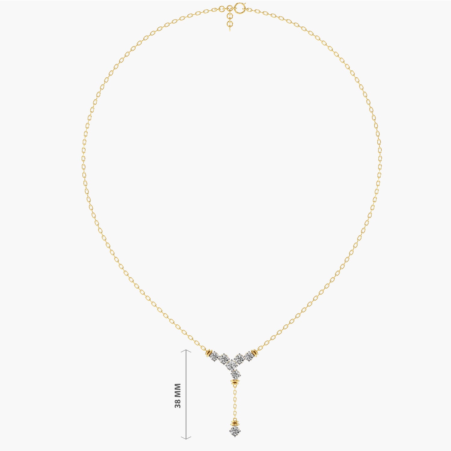 Cascading Floral Diamond Necklace (With chain)