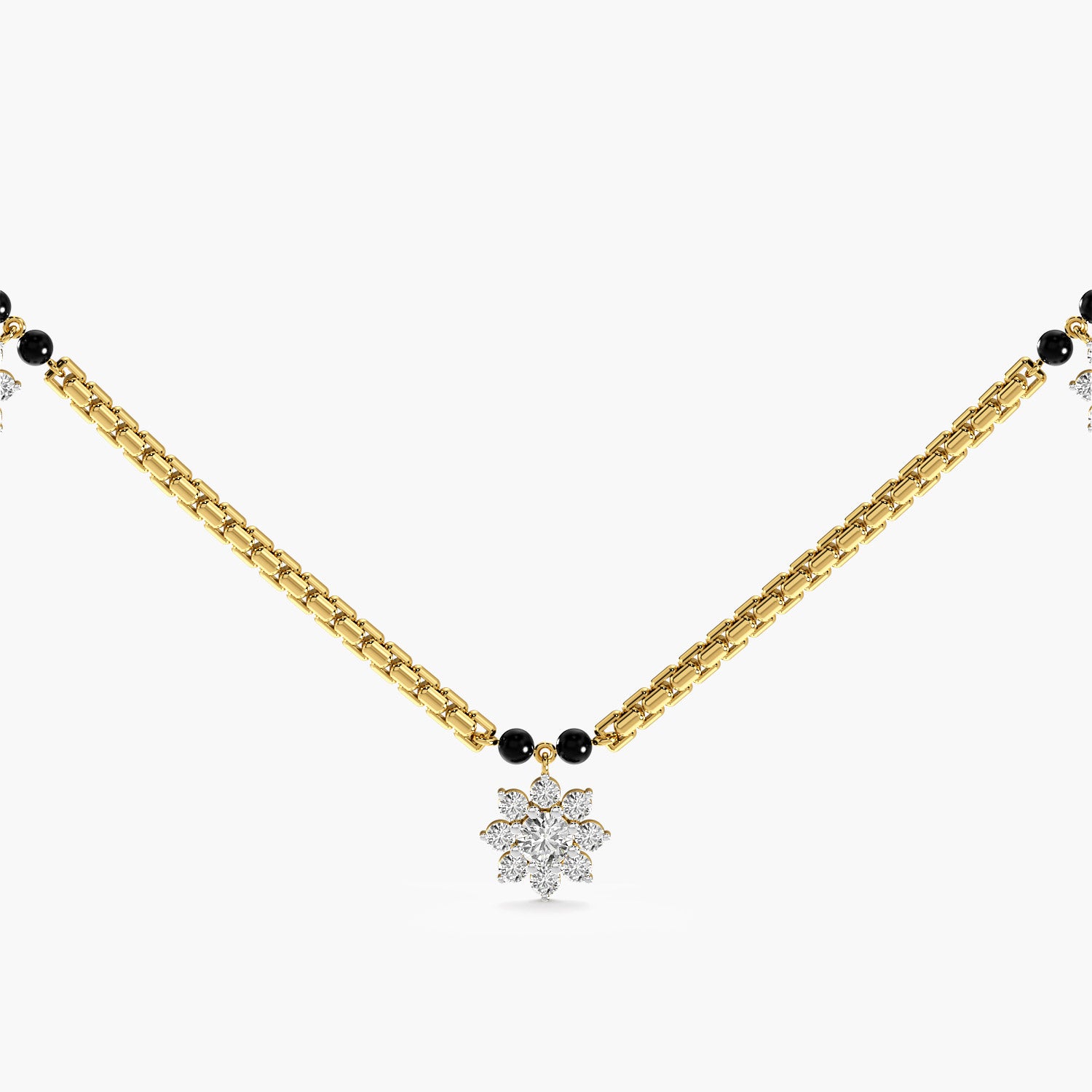 Bold Link Floral Mangalsutra