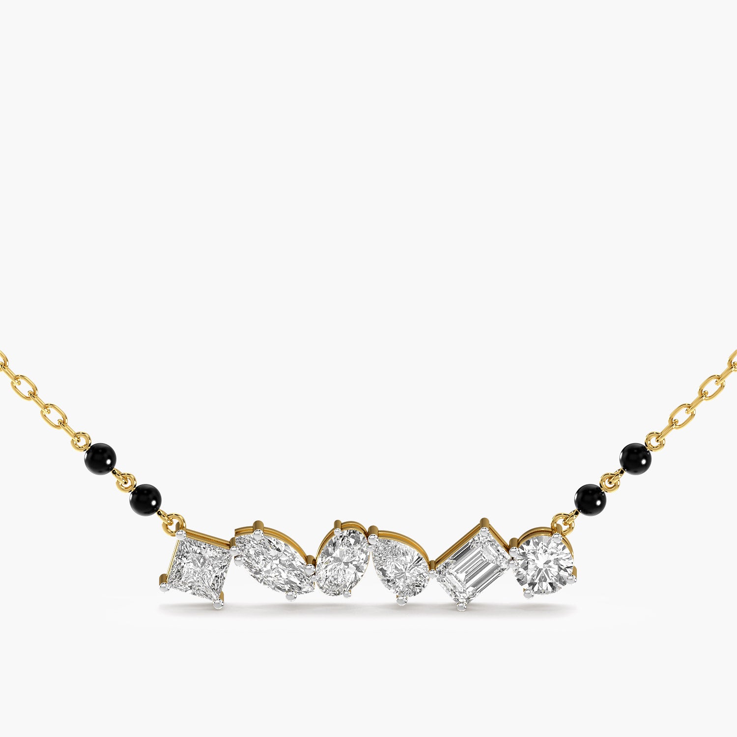 Multi-Shape Diamond Mangalsutra