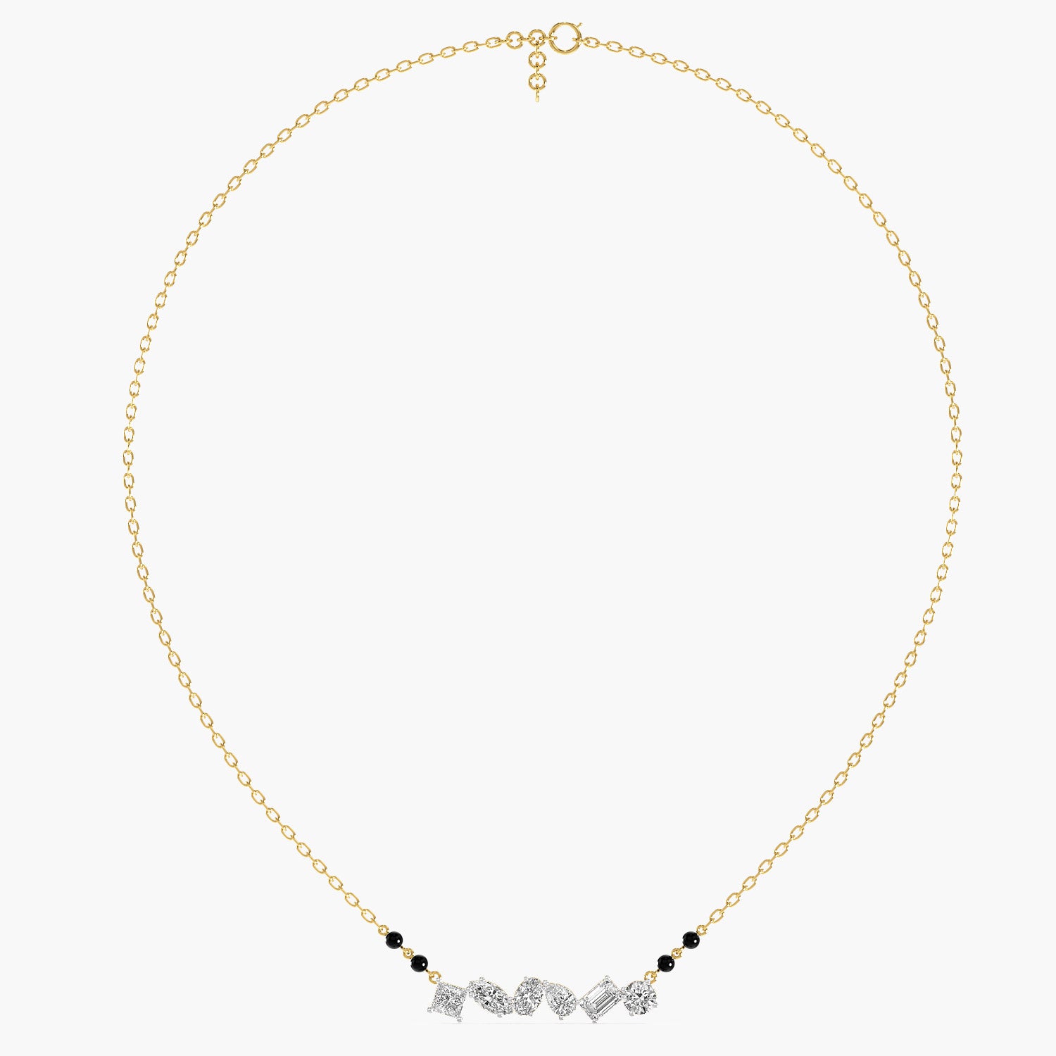 Multi-Shape Diamond Mangalsutra