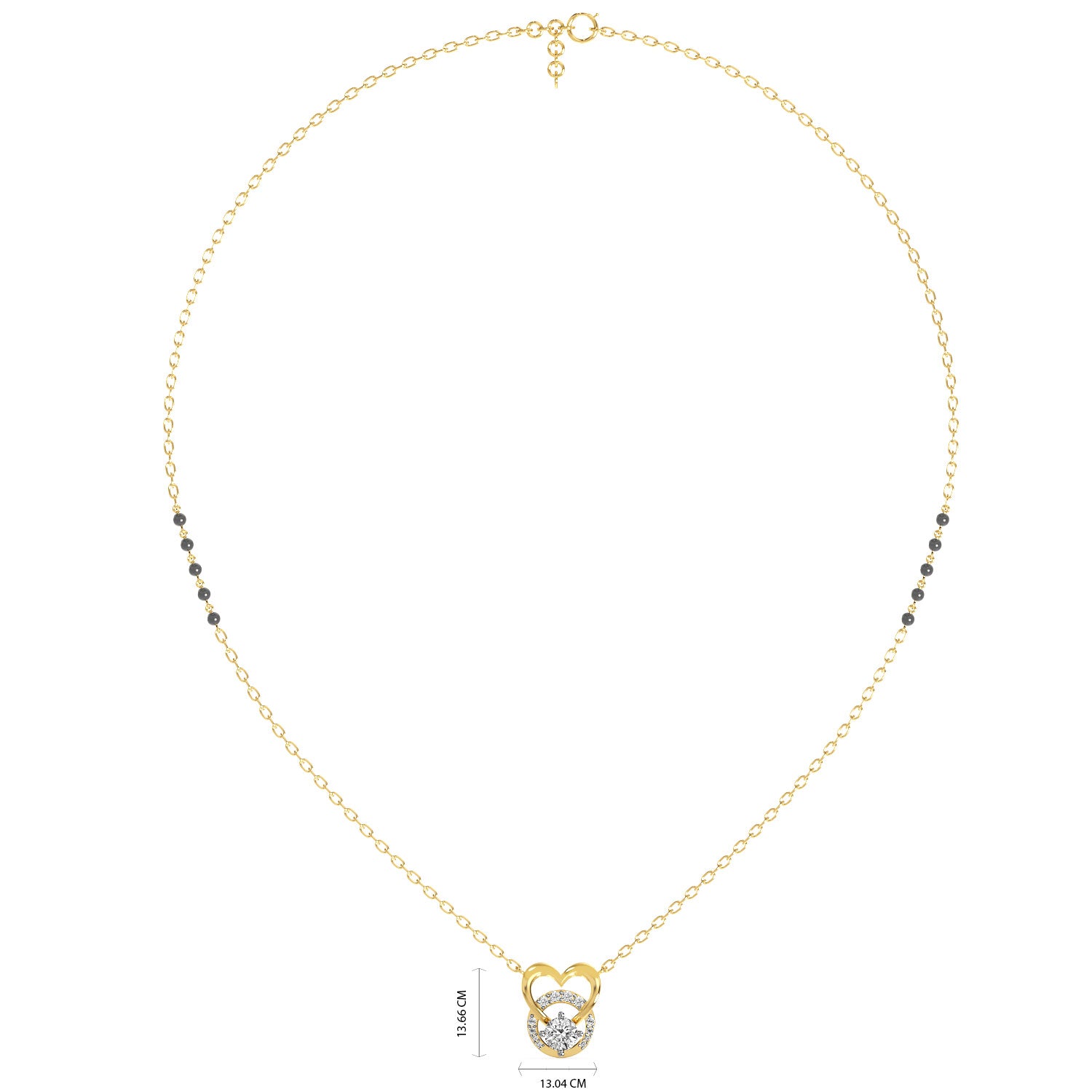 Twin Heart Diamond Mangalsutra