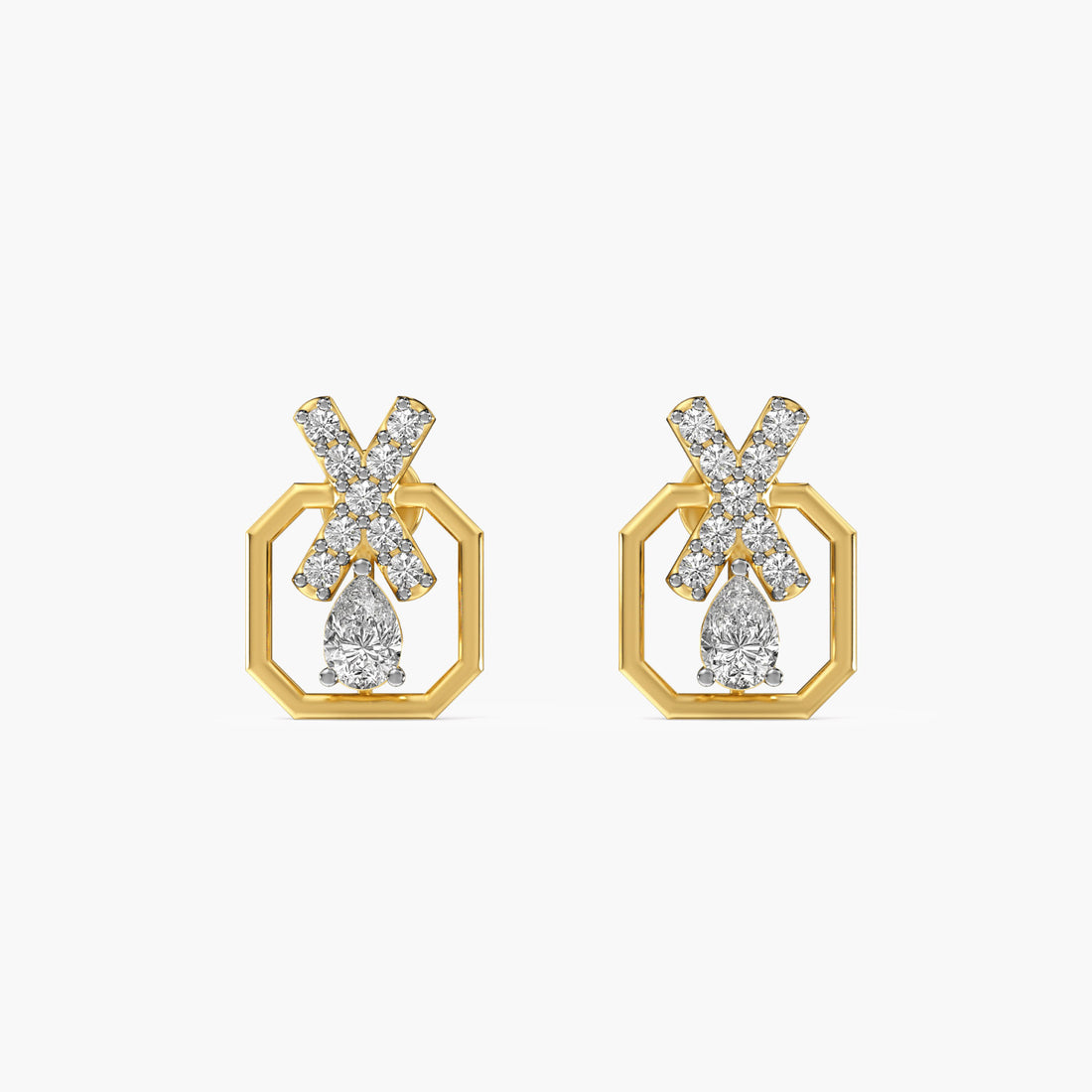 XO Gleam - Front View in Yellow Gold - Diamond Jewellery by Moena