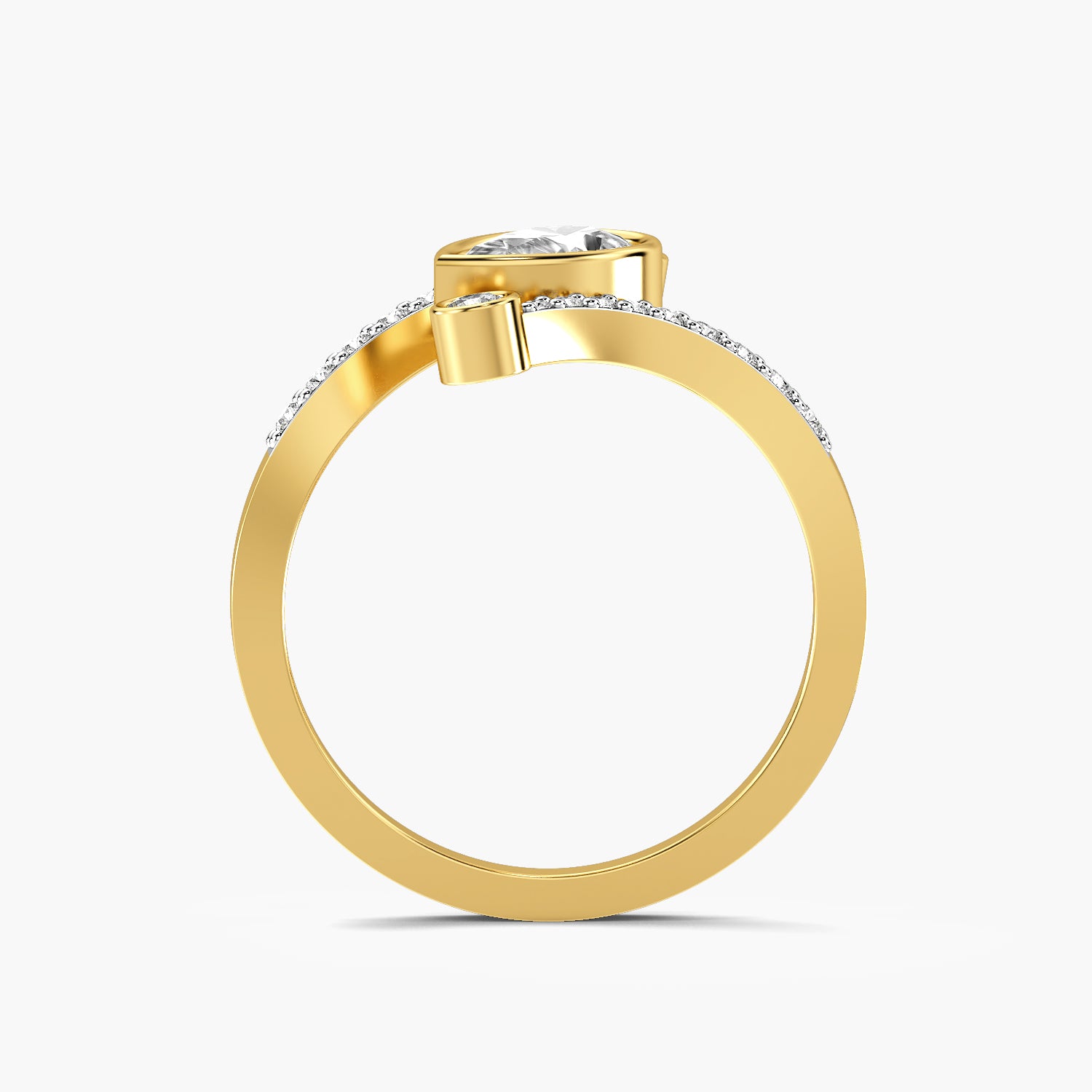 Aria Pear Halo Ring