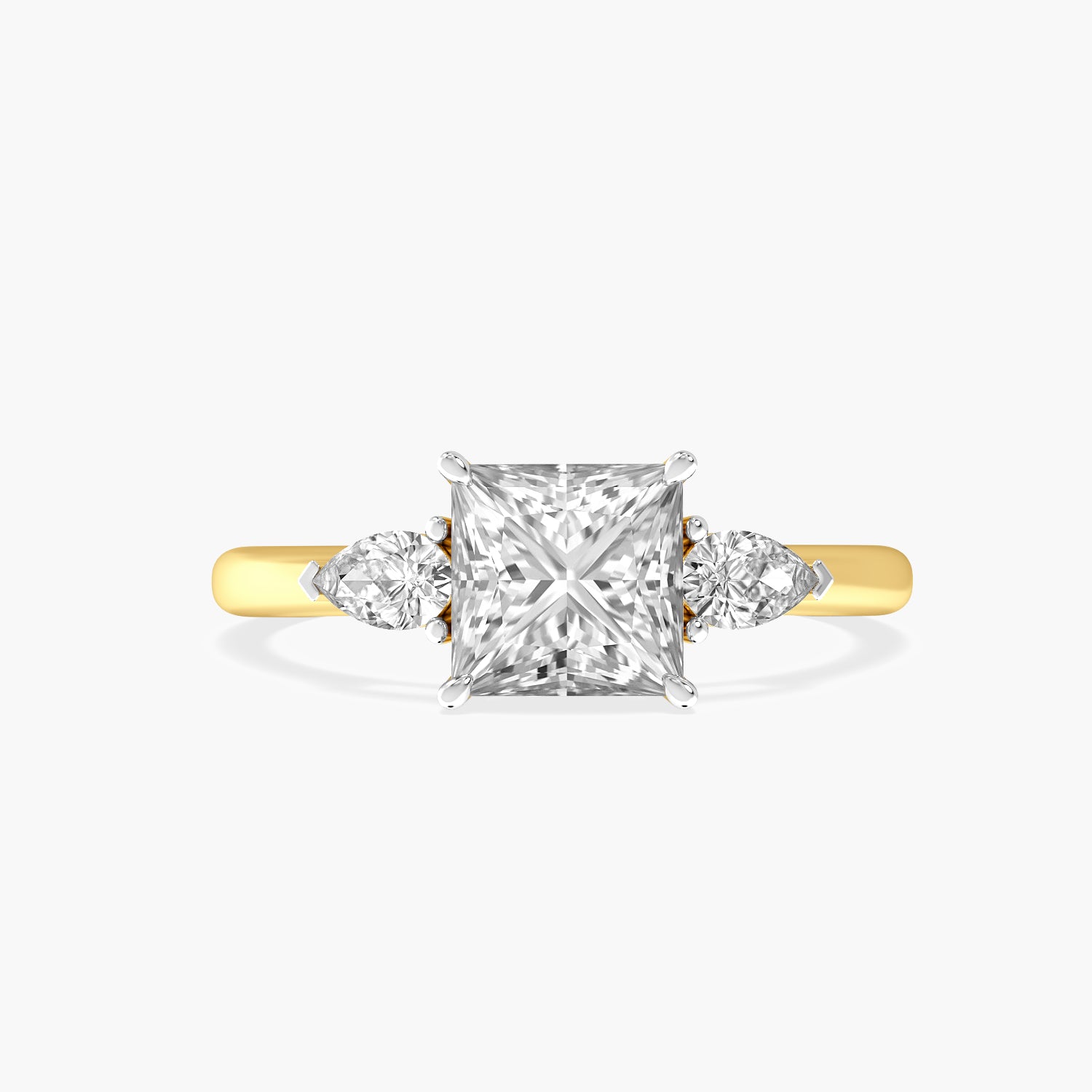 Princess Three Stone Lab Grown Diamond Ring