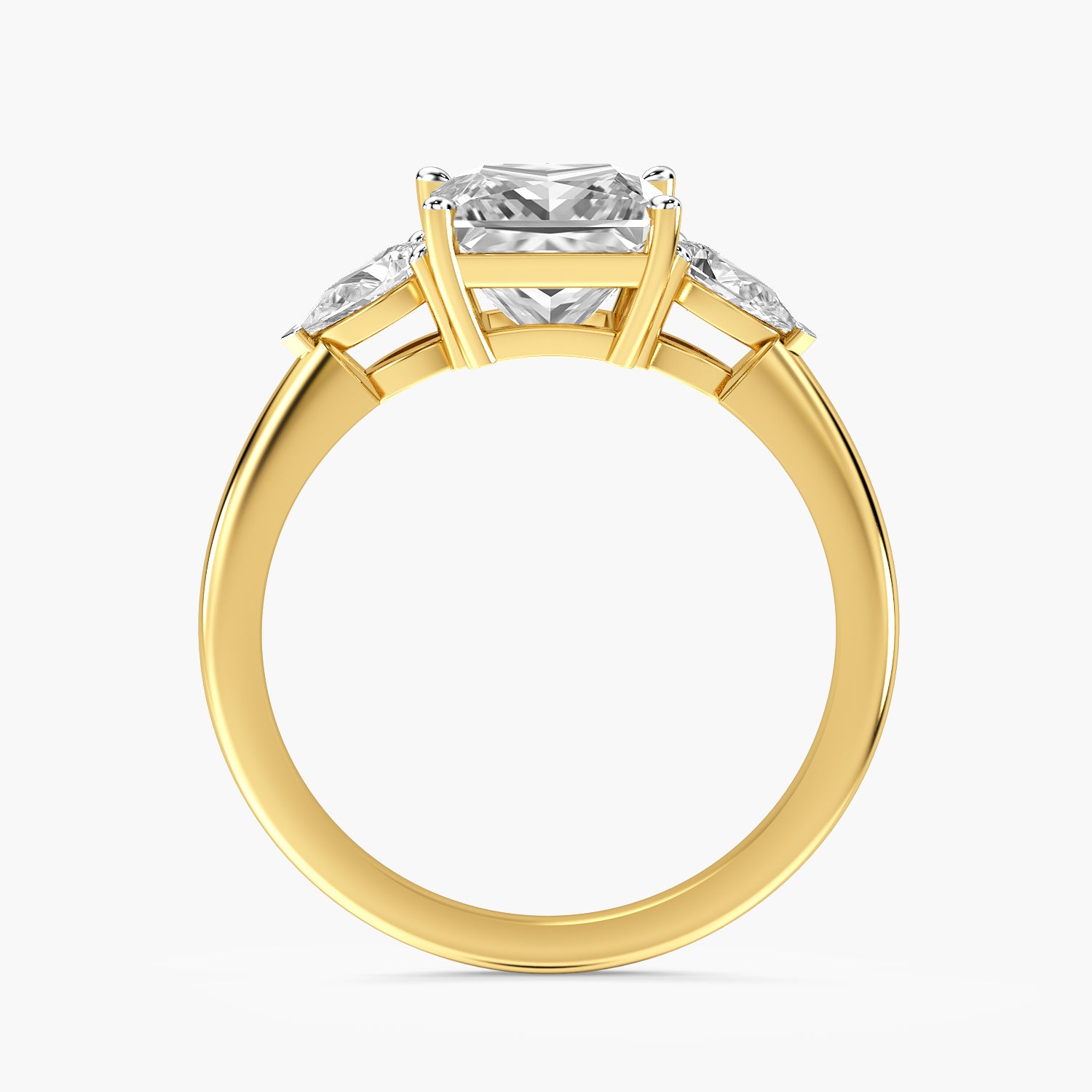 Princess Three Stone Lab Grown Diamond Ring