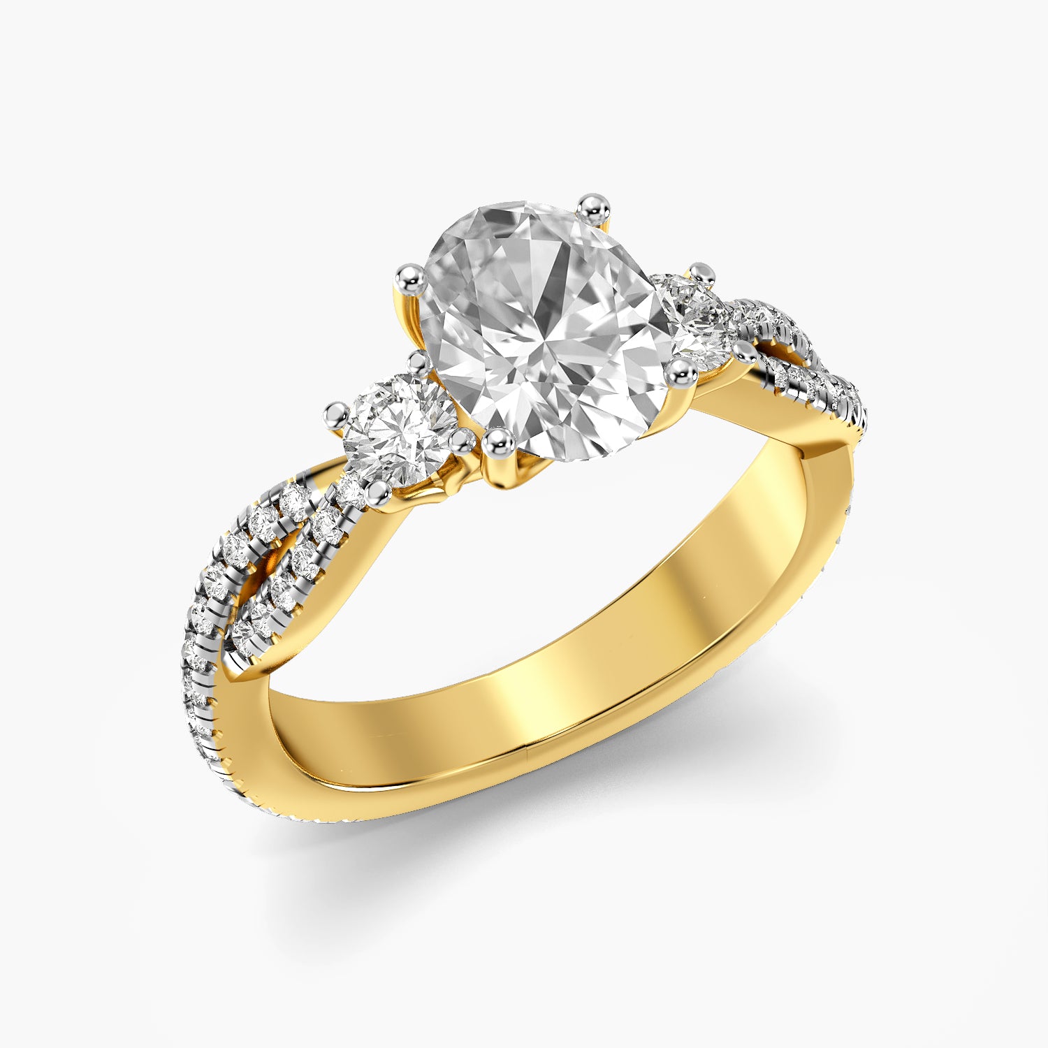 Elaris Oval Twist Diamond Ring