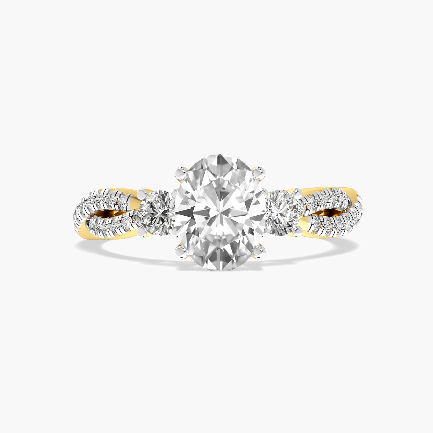 Elaris Oval Twist Diamond Ring