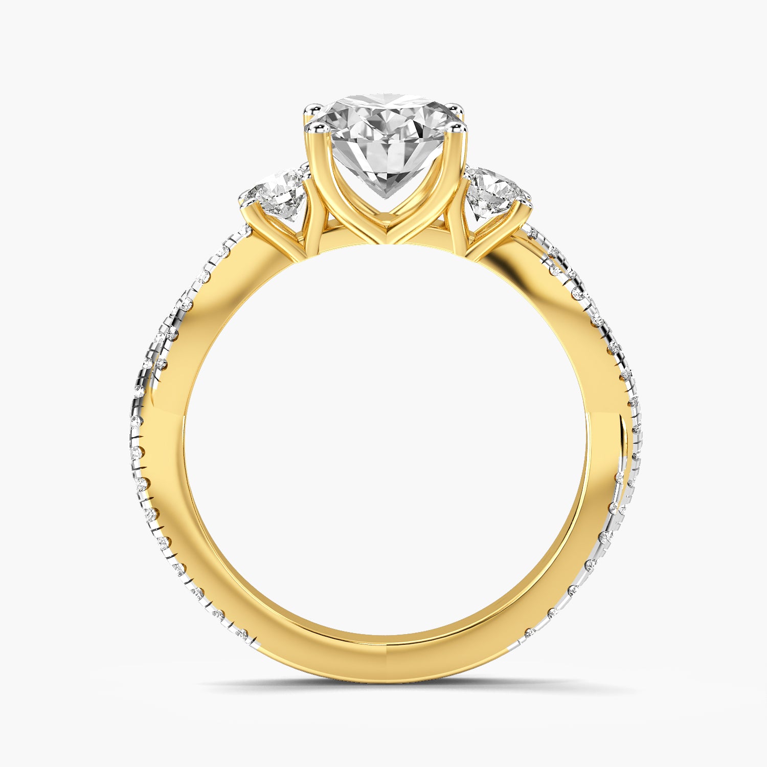 Elaris Oval Twist Diamond Ring