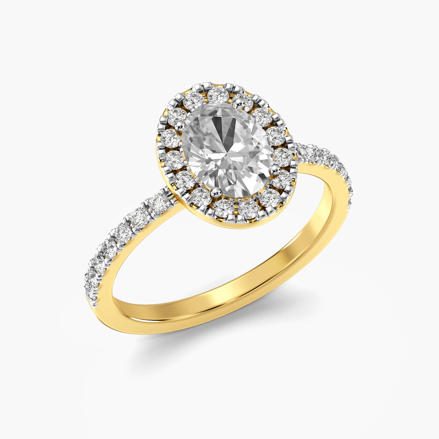 Aurelle Oval Halo Ring