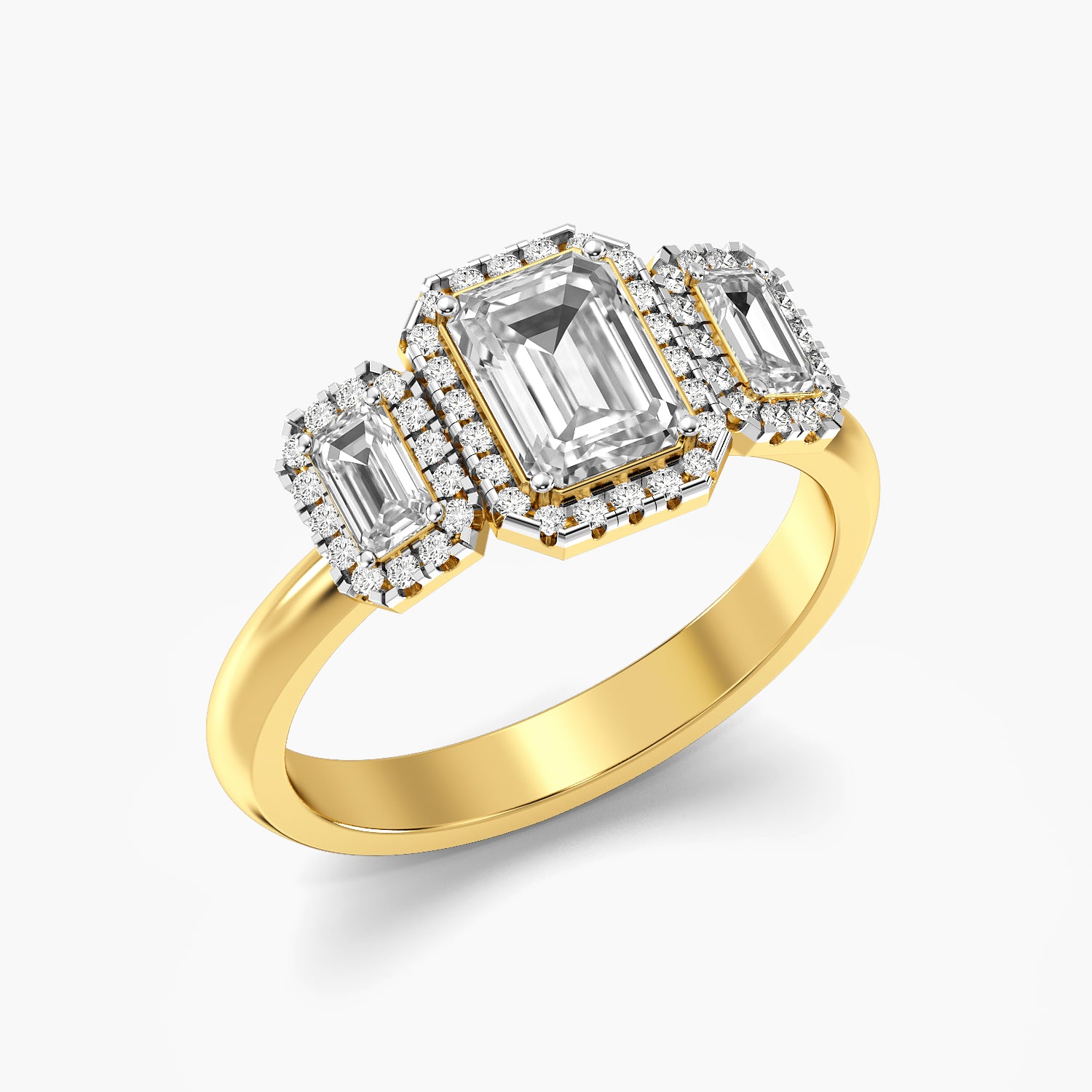 Aurielle Emerald Halo Ring
