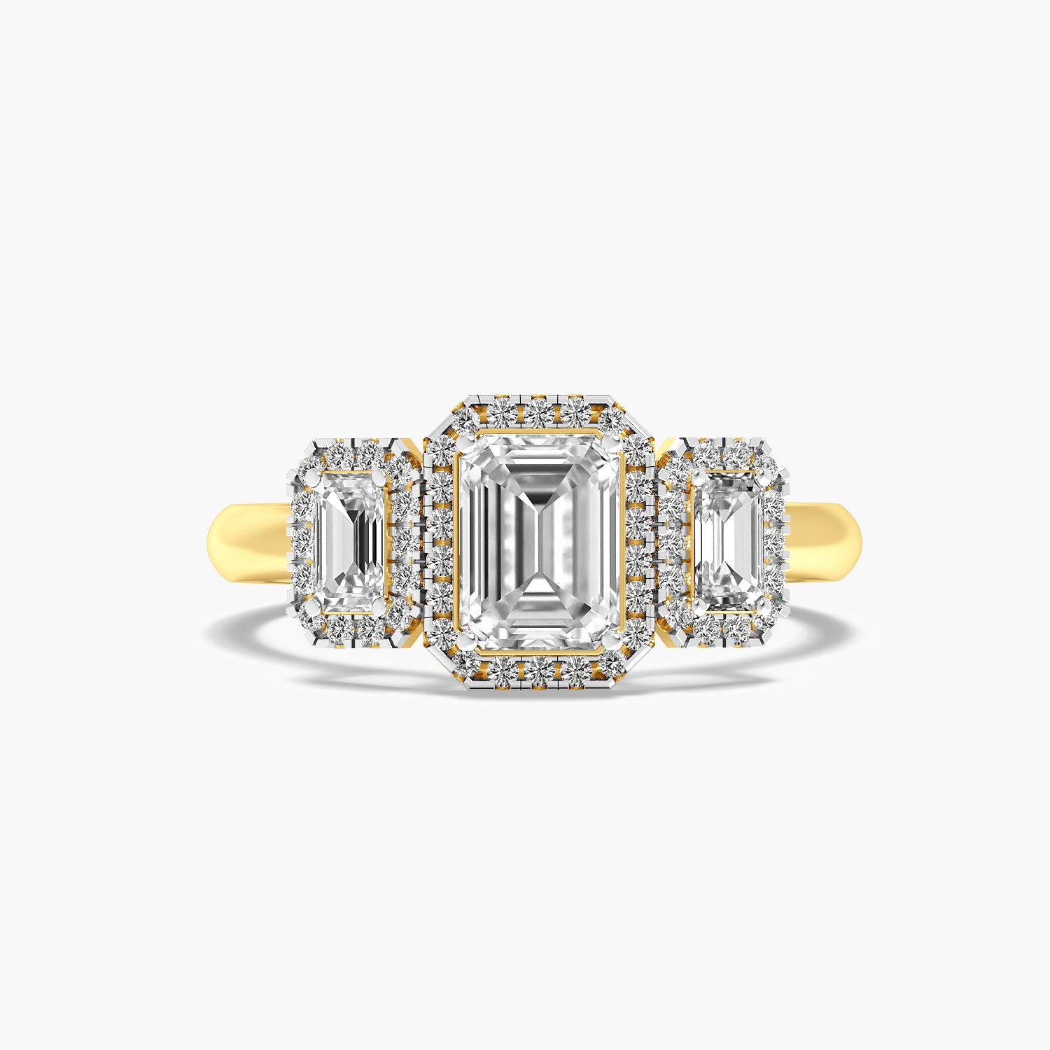 Aurielle Emerald Halo Ring