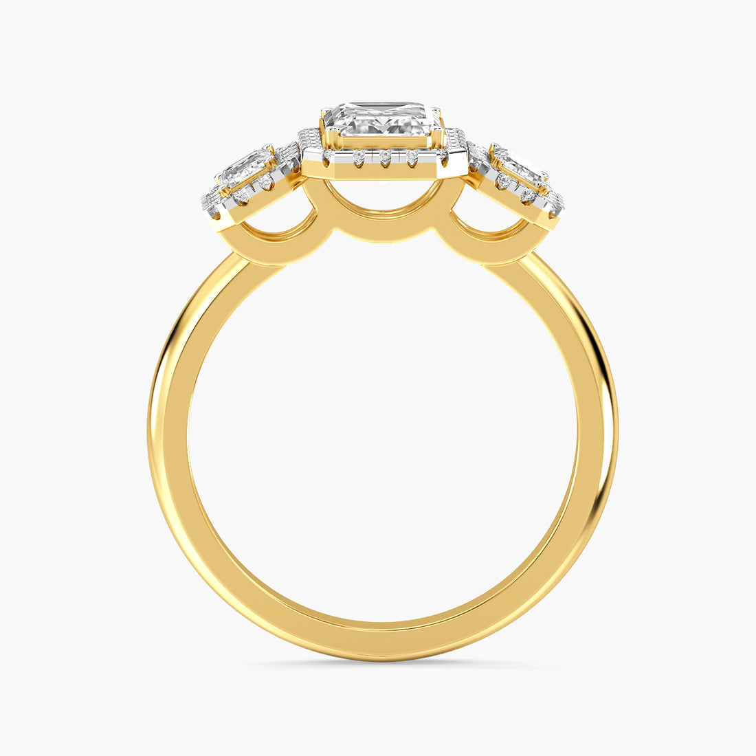 Aurielle Emerald Halo Ring