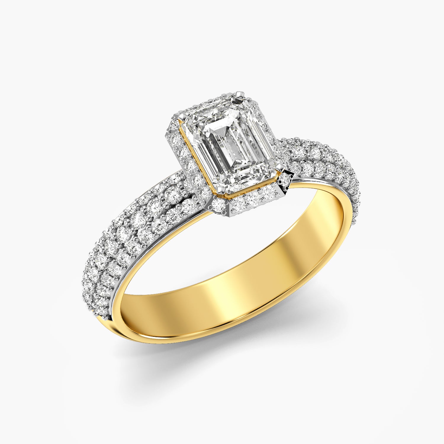 Aurielle Emerald Halo Ring