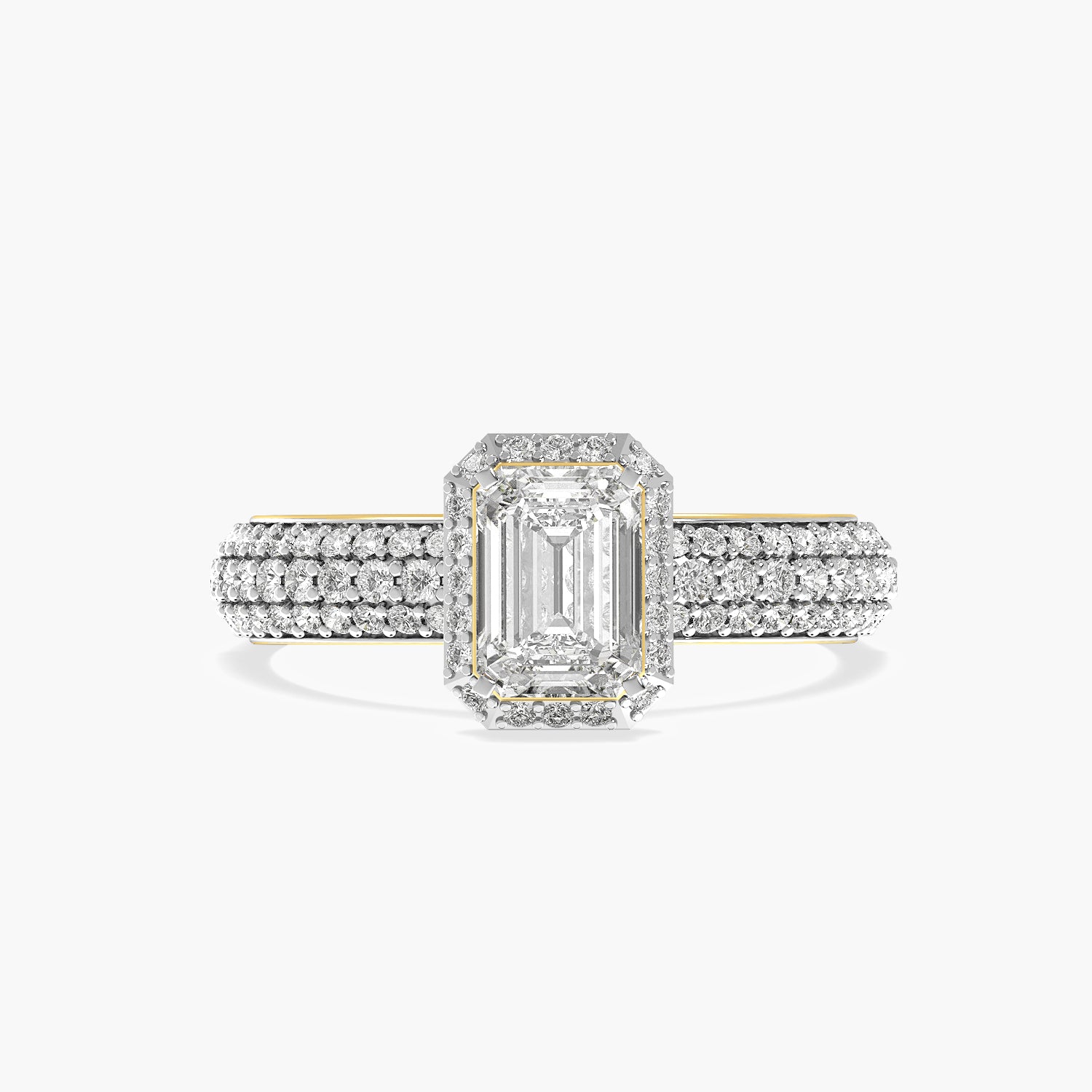 Aurielle Emerald Halo Ring