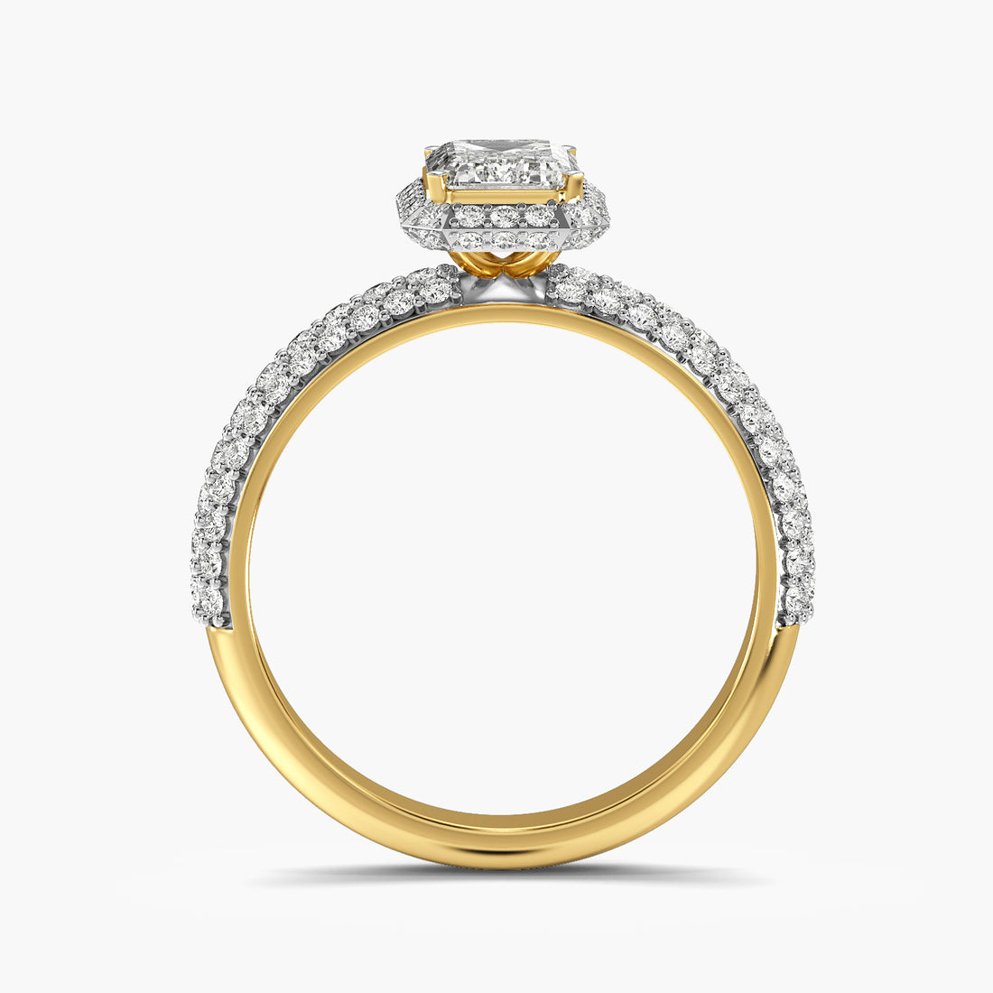 Aurielle Emerald Halo Ring