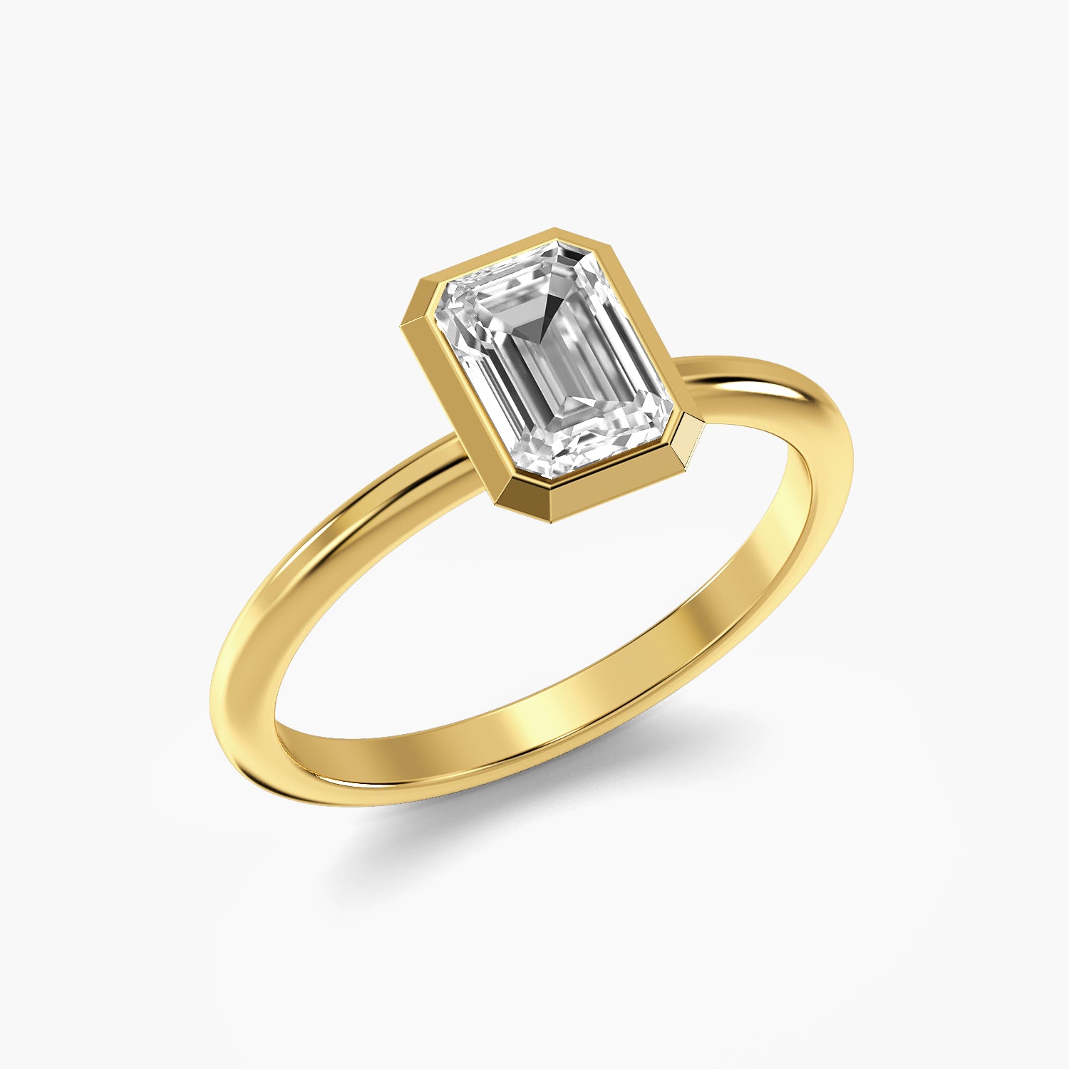 Liora Emerald Bezel Solitaire