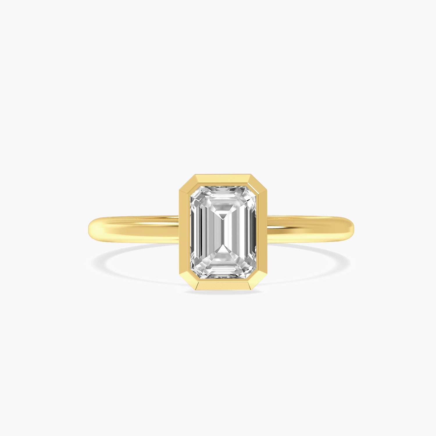 Liora Emerald Bezel Solitaire