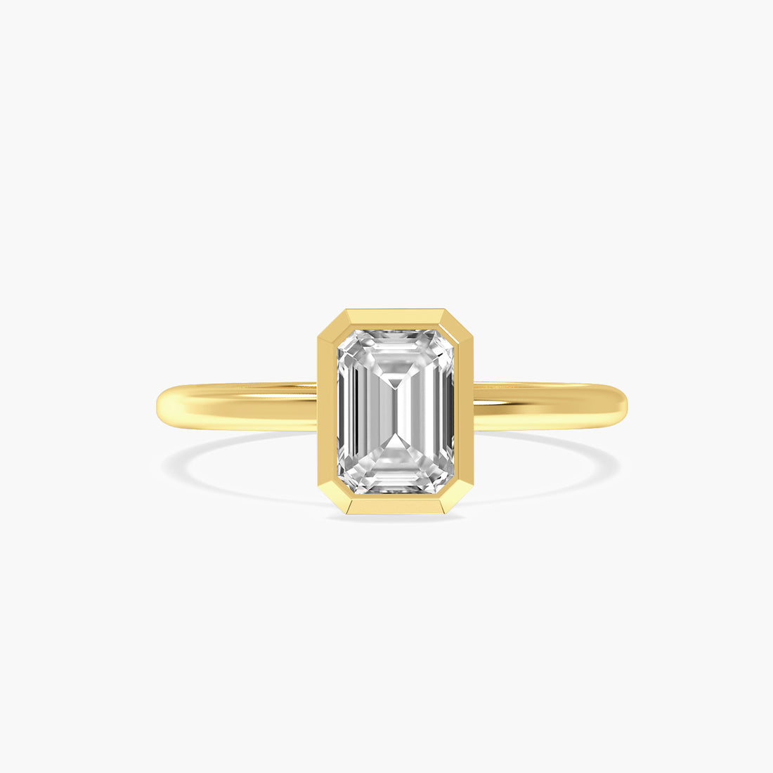 Liora Emerald Bezel Solitaire