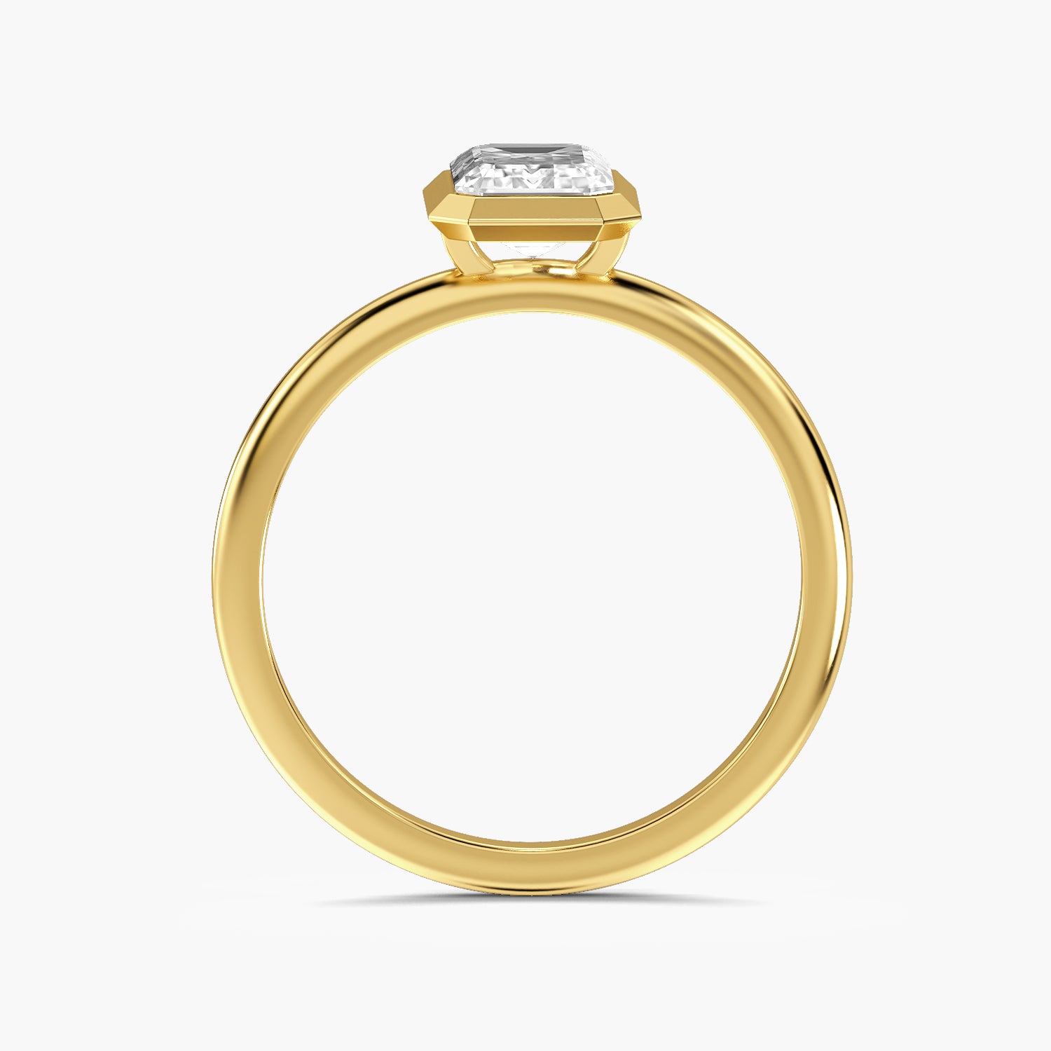 Liora Emerald Bezel Solitaire