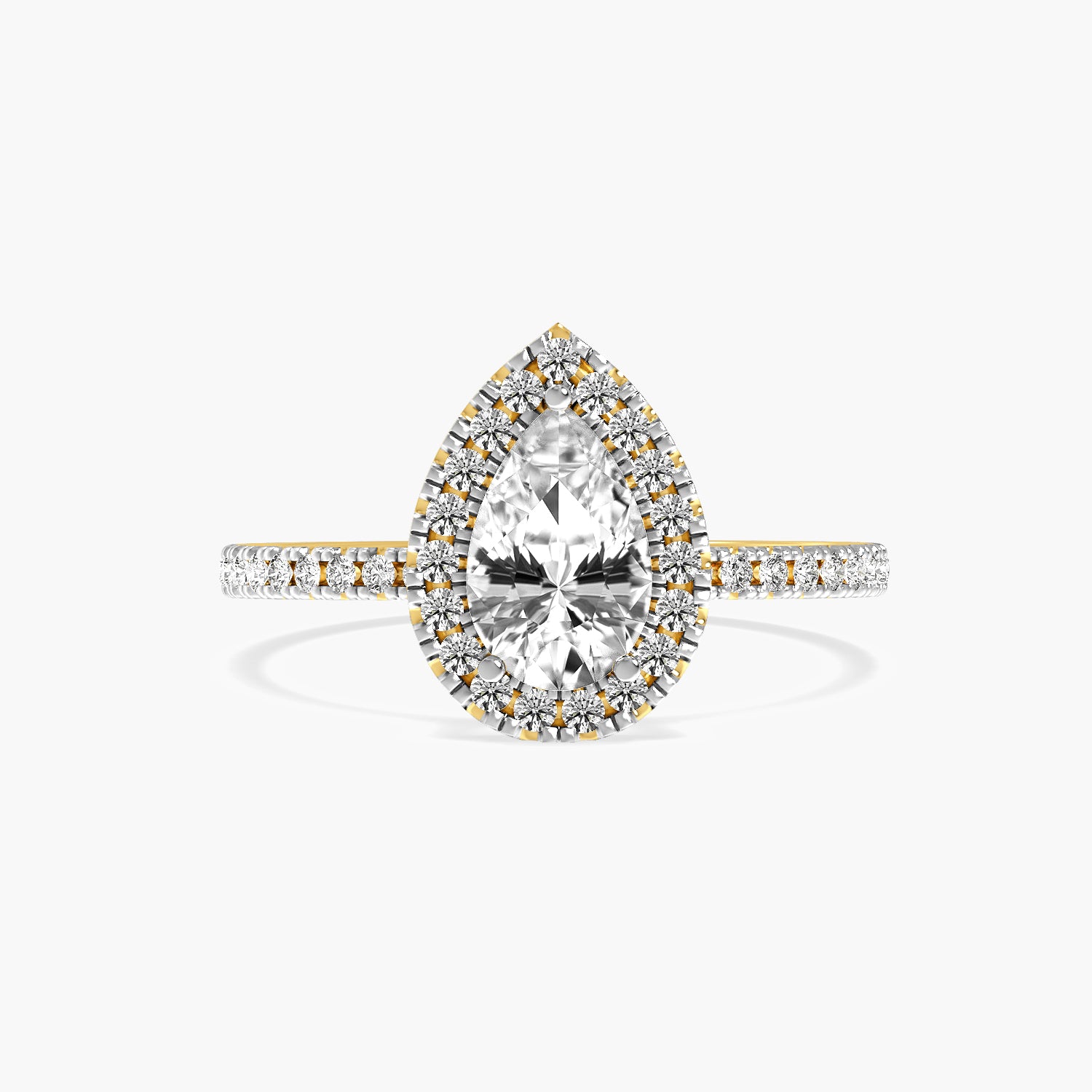 Aurelle Pear Halo Ring