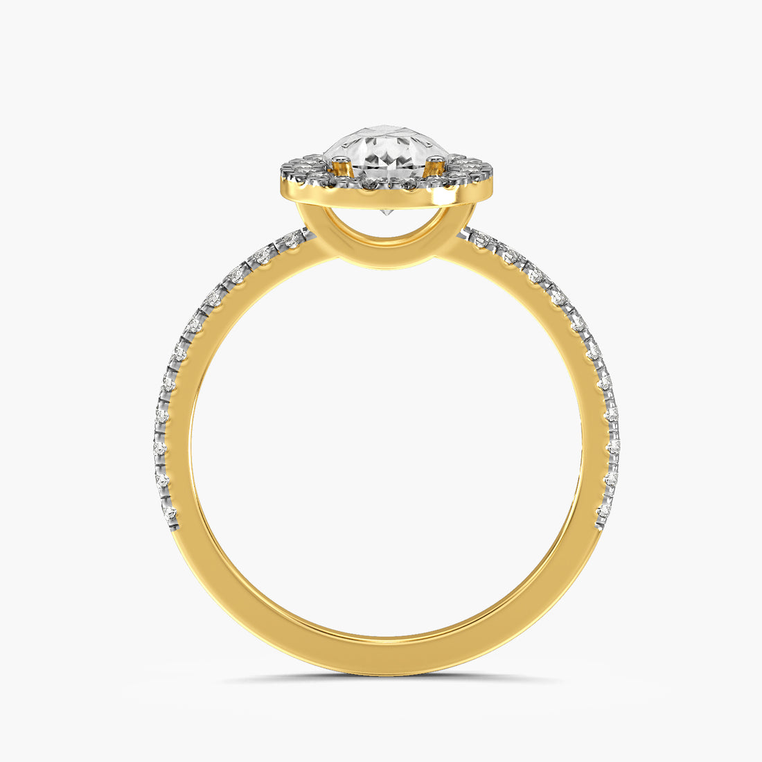 Aurelle Pear Halo Ring