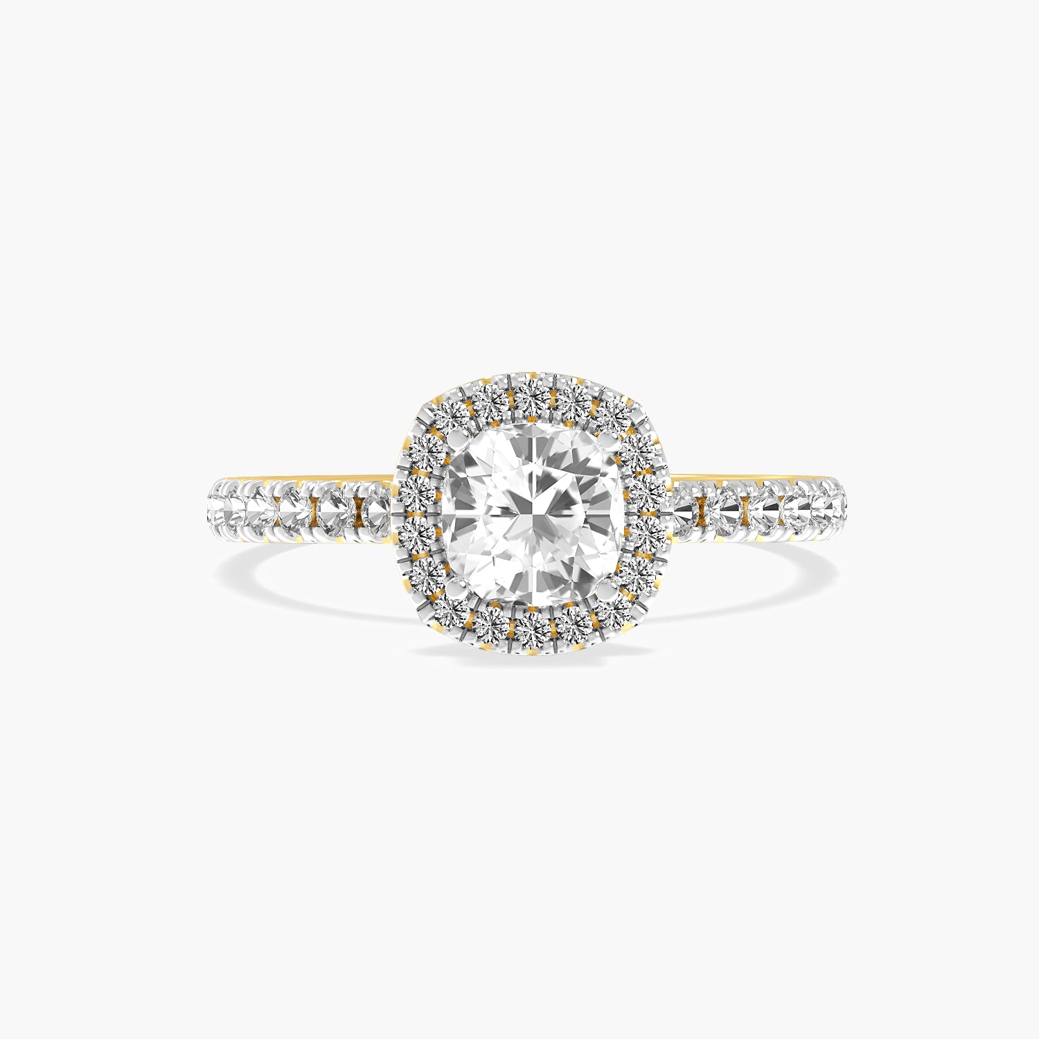 Celeste Cushion Halo Ring