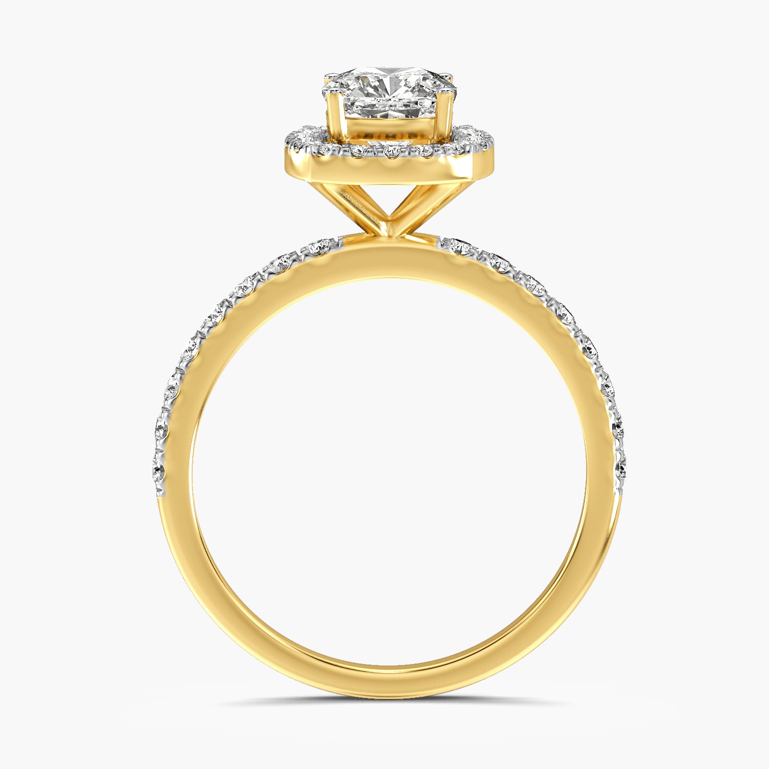 Celeste Cushion Halo Ring