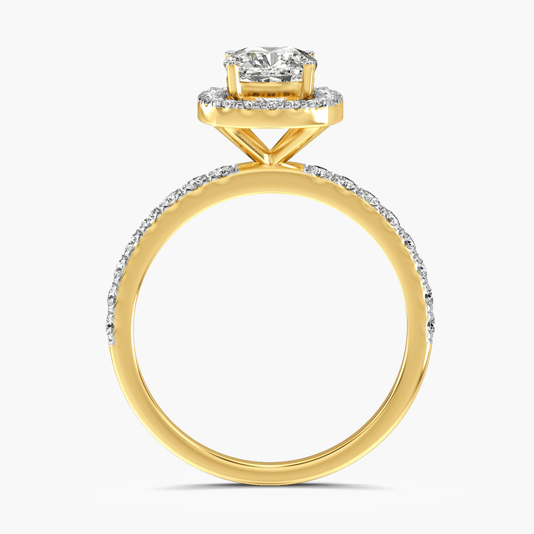 Celeste Cushion Halo Ring