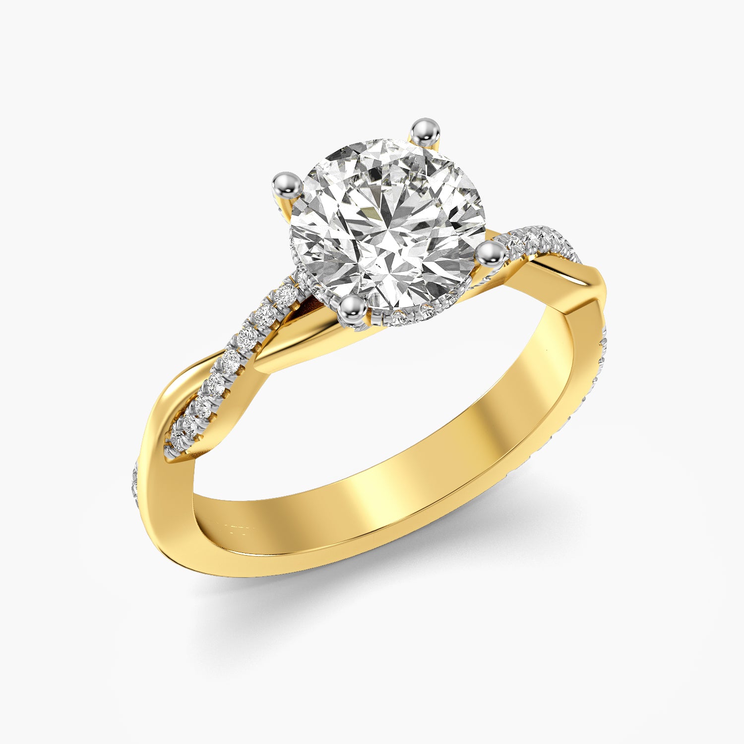 Round Twist Lab Grown Diamond Ring