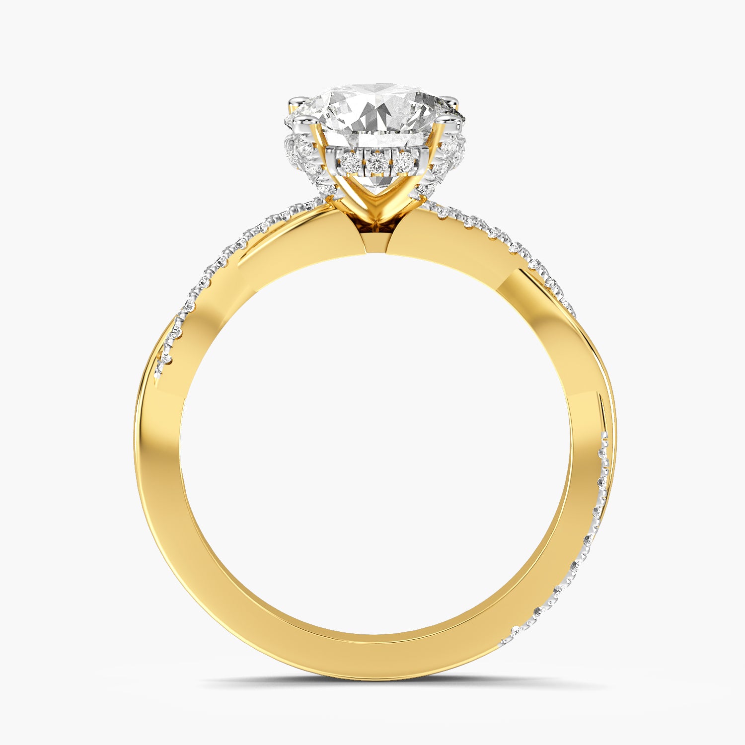 Round Twist Lab Grown Diamond Ring